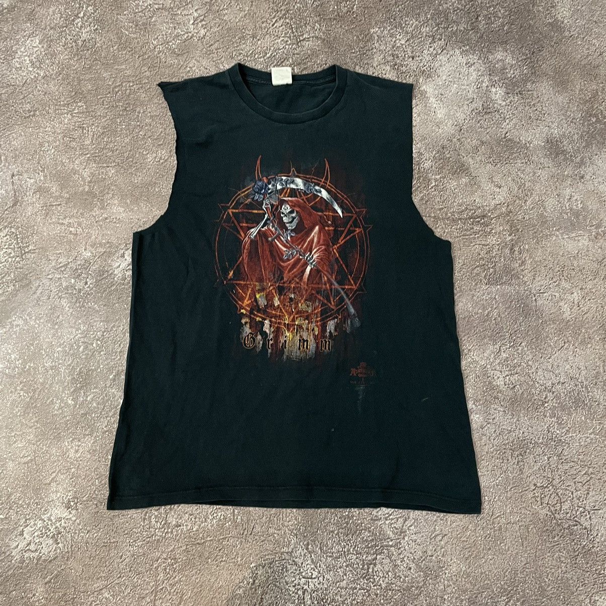 Vintage Vintage 90s Graphic Tee Devil Horror Dark Grunge Boxy Slim M Size US M / EU 48-50 / 2 - 1 Thumbnail