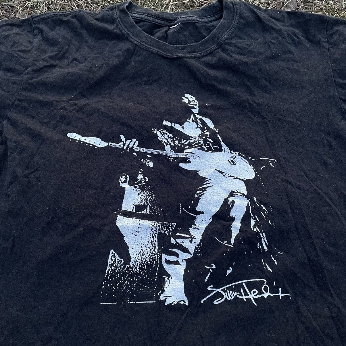 Vintage Vintage 90s Jimi Hendrix Band Graphic Tee Faded Black Boxy L Size US L / EU 52-54 / 3 - 2 Thumbnail
