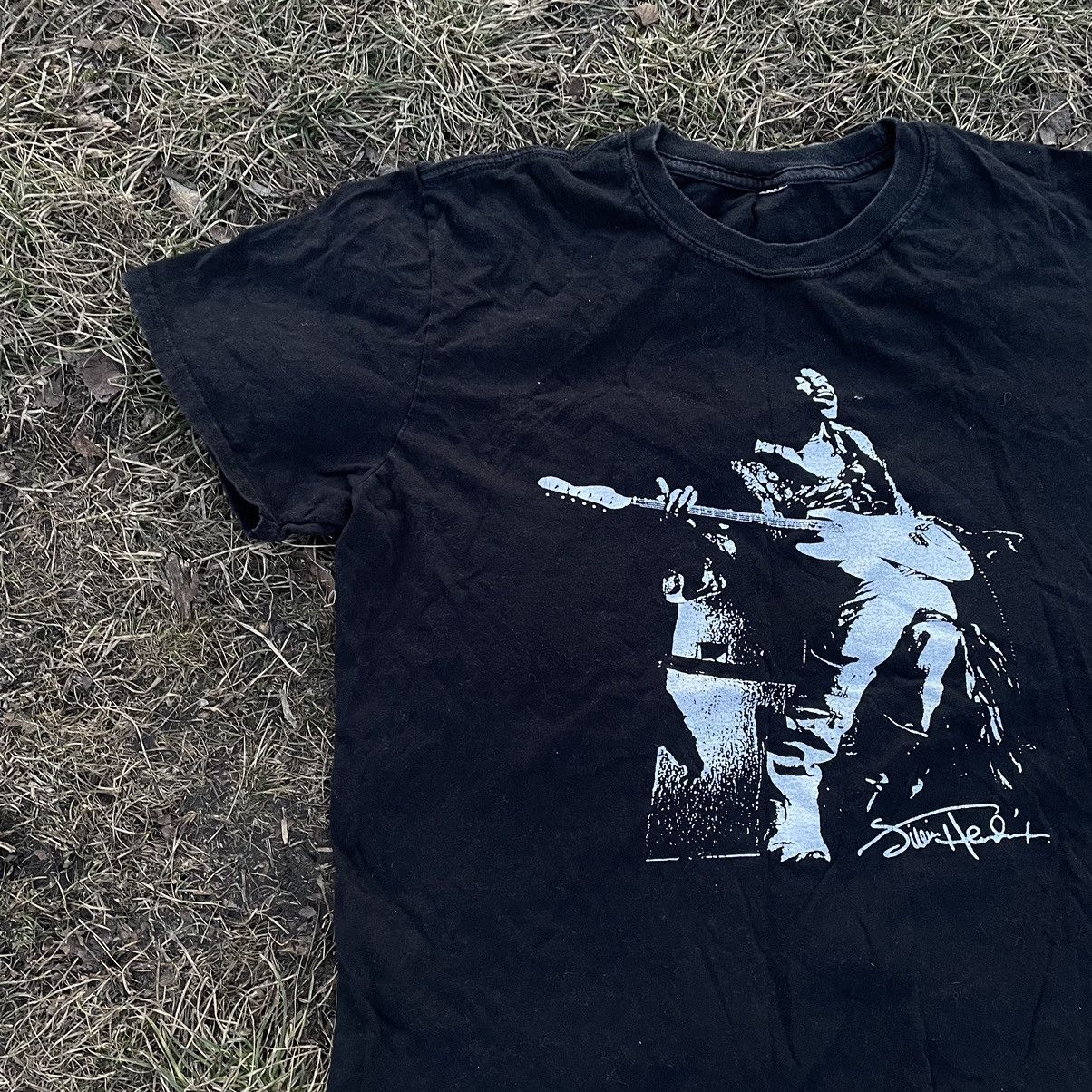 Vintage Vintage 90s Jimi Hendrix Band Graphic Tee Faded Black Boxy L Size US L / EU 52-54 / 3 - 4 Thumbnail
