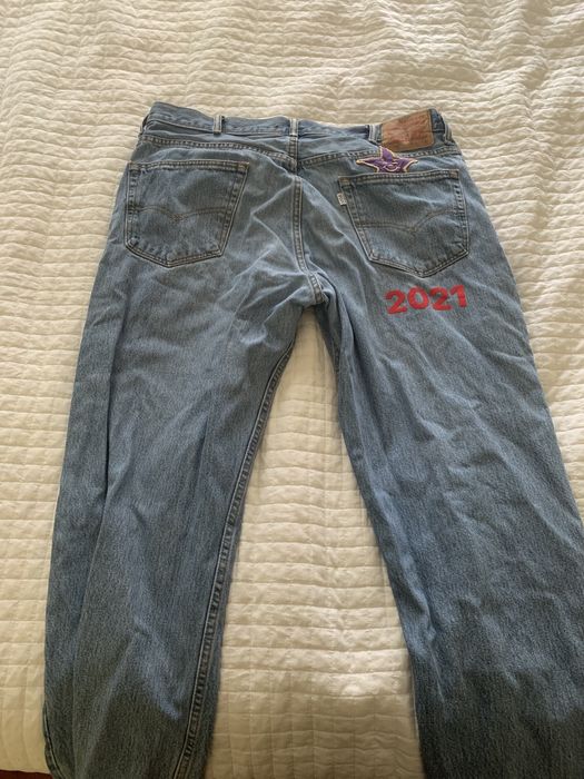 Asspizza Asspizza puff print jeans 2021 | Grailed