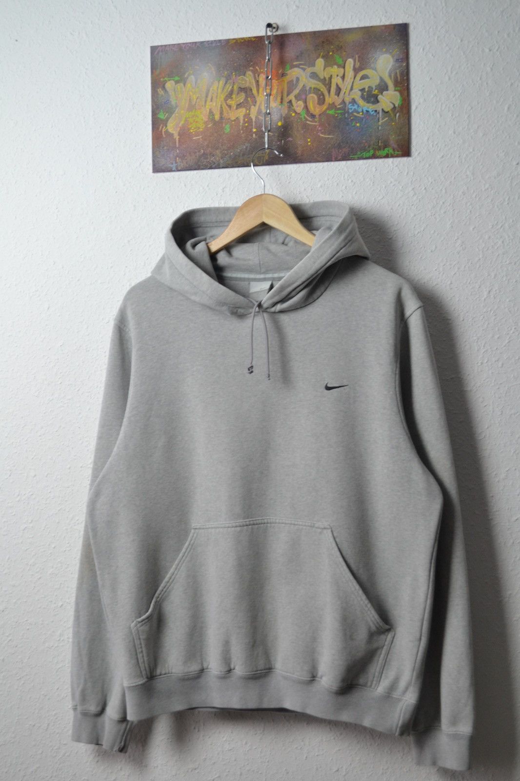 Nike × Vintage Y2K Nike Vintage Thrashed Hoodie Size US M / EU 48-50 / 2 - 1 Thumbnail