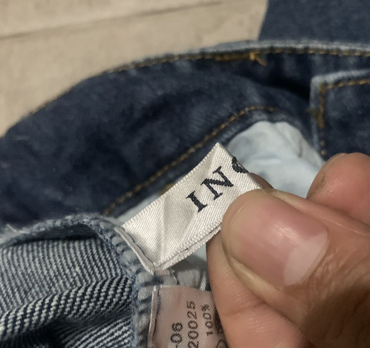Japanese Brand Vintage 90s Patchwork Straight Blue Jeans Size 26" / US 2 / IT 38 - 6 Thumbnail