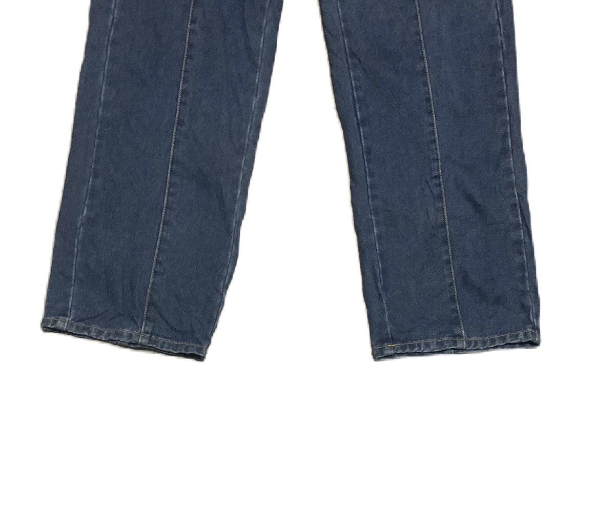 Japanese Brand Vintage 90s Patchwork Straight Blue Jeans Size 26" / US 2 / IT 38 - 3 Thumbnail