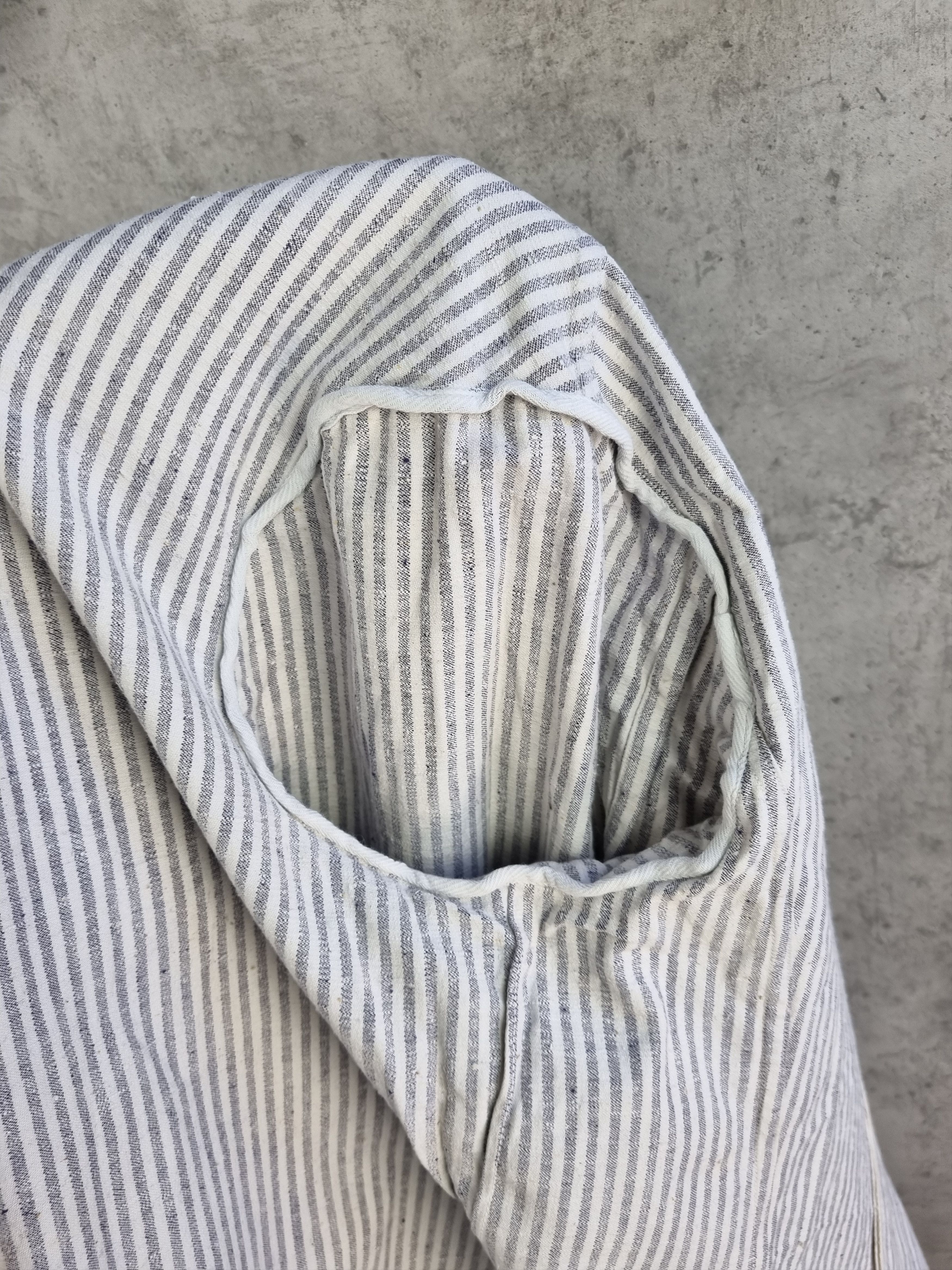 Le Laboureur × Vetra × Vintage Unique 60s Worker Chore Pearl Buttons Striped Light Jacket Size US M / EU 48-50 / 2 - 14 Thumbnail