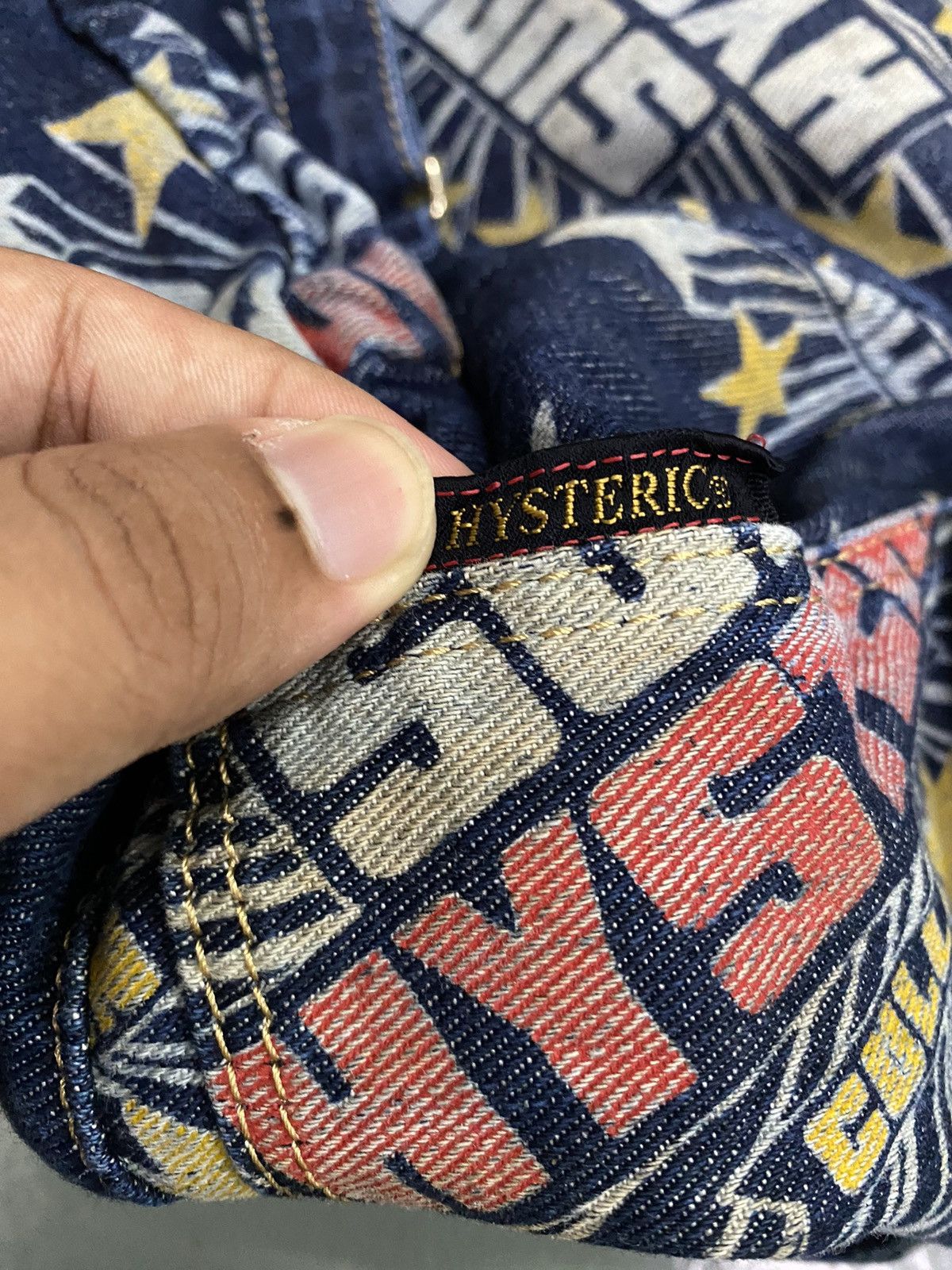 Designer × Hysteric Glamour × Japanese Brand Vintage Super Hysteric Glamour Collection Denim Bagpack Size ONE SIZE - 7 Thumbnail