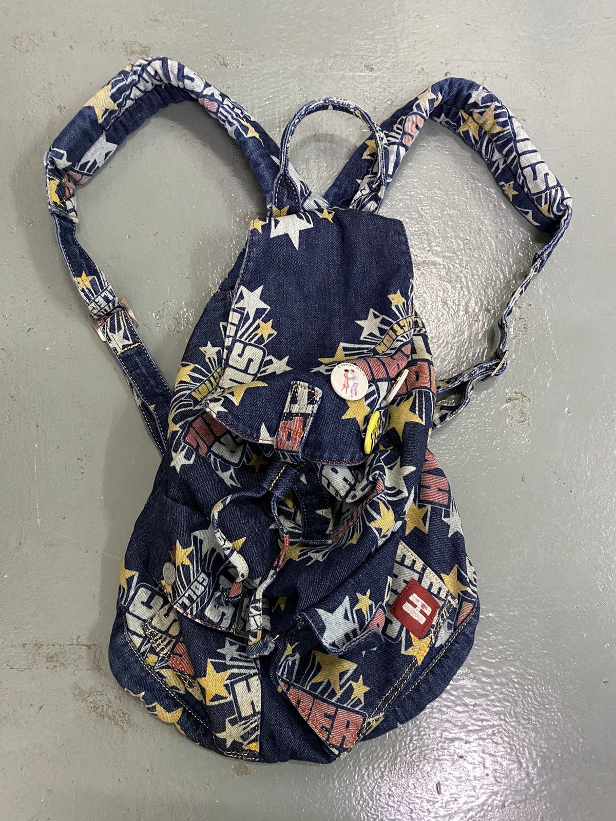 Designer × Hysteric Glamour × Japanese Brand Vintage Super Hysteric Glamour Collection Denim Bagpack Size ONE SIZE - 1 Thumbnail