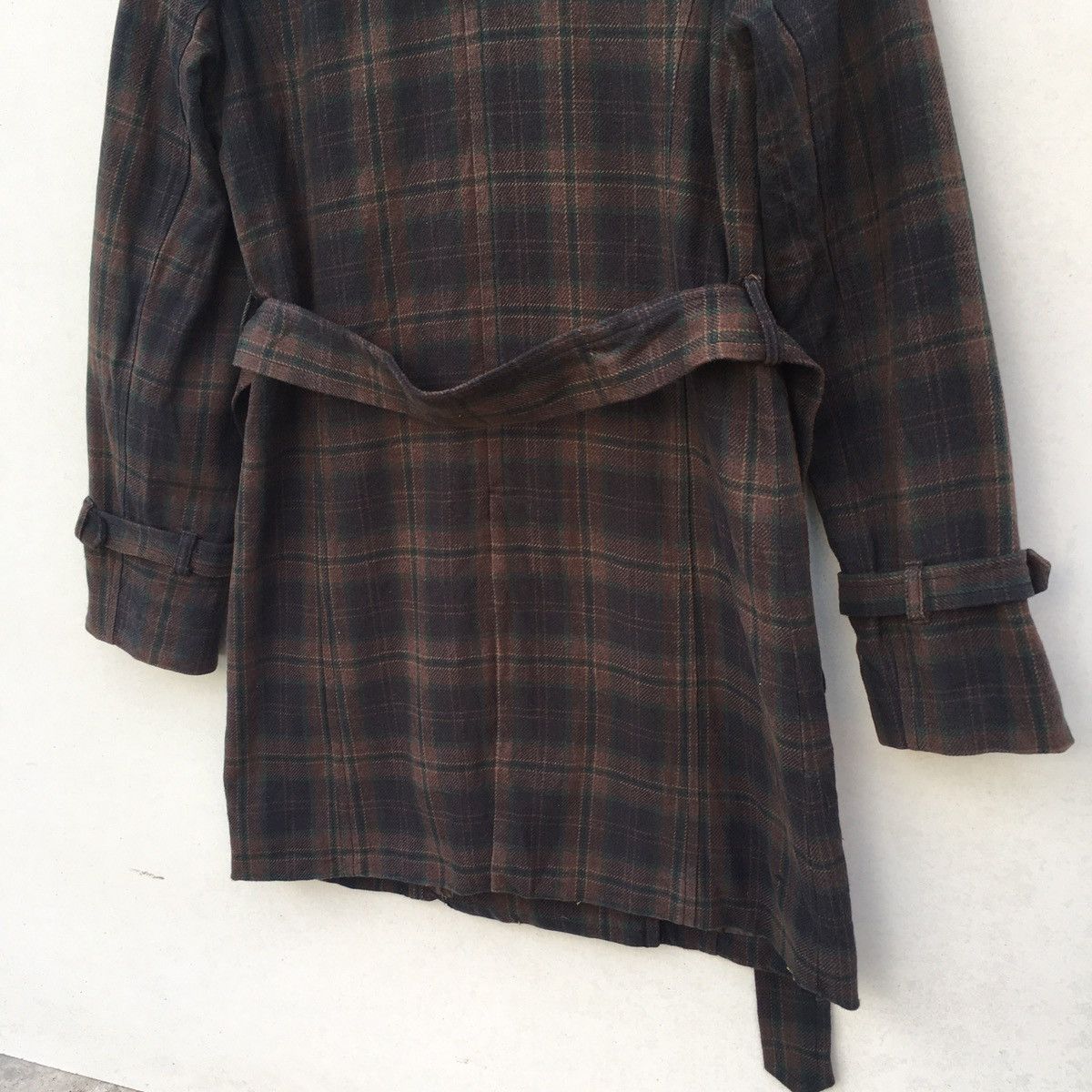 Designer × Japanese Brand Tasse Tasse Double Breast Plaid Parka/Trench Coat Sz 2 Size US S / EU 44-46 / 1 - 14 Thumbnail