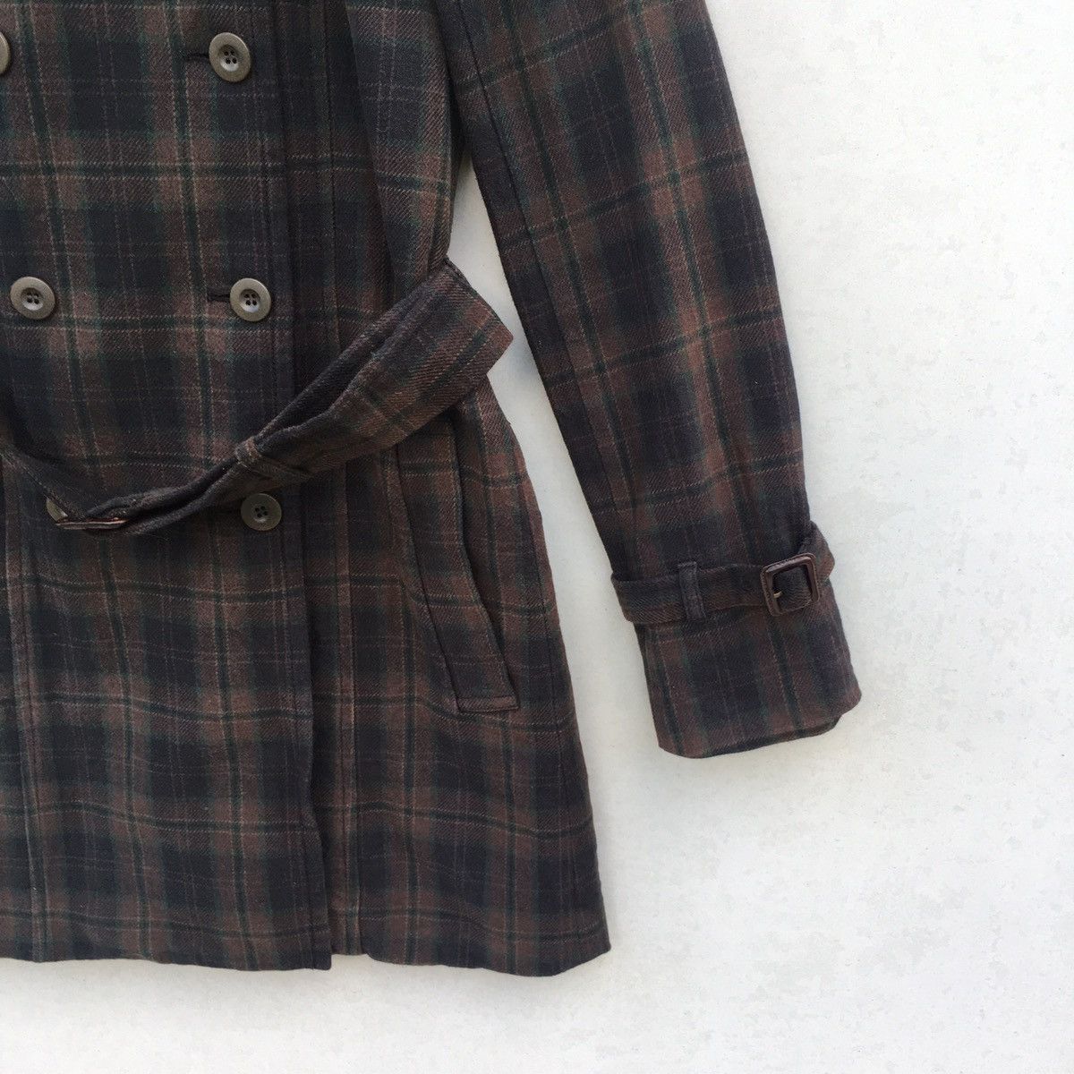 Designer × Japanese Brand Tasse Tasse Double Breast Plaid Parka/Trench Coat Sz 2 Size US S / EU 44-46 / 1 - 5 Thumbnail