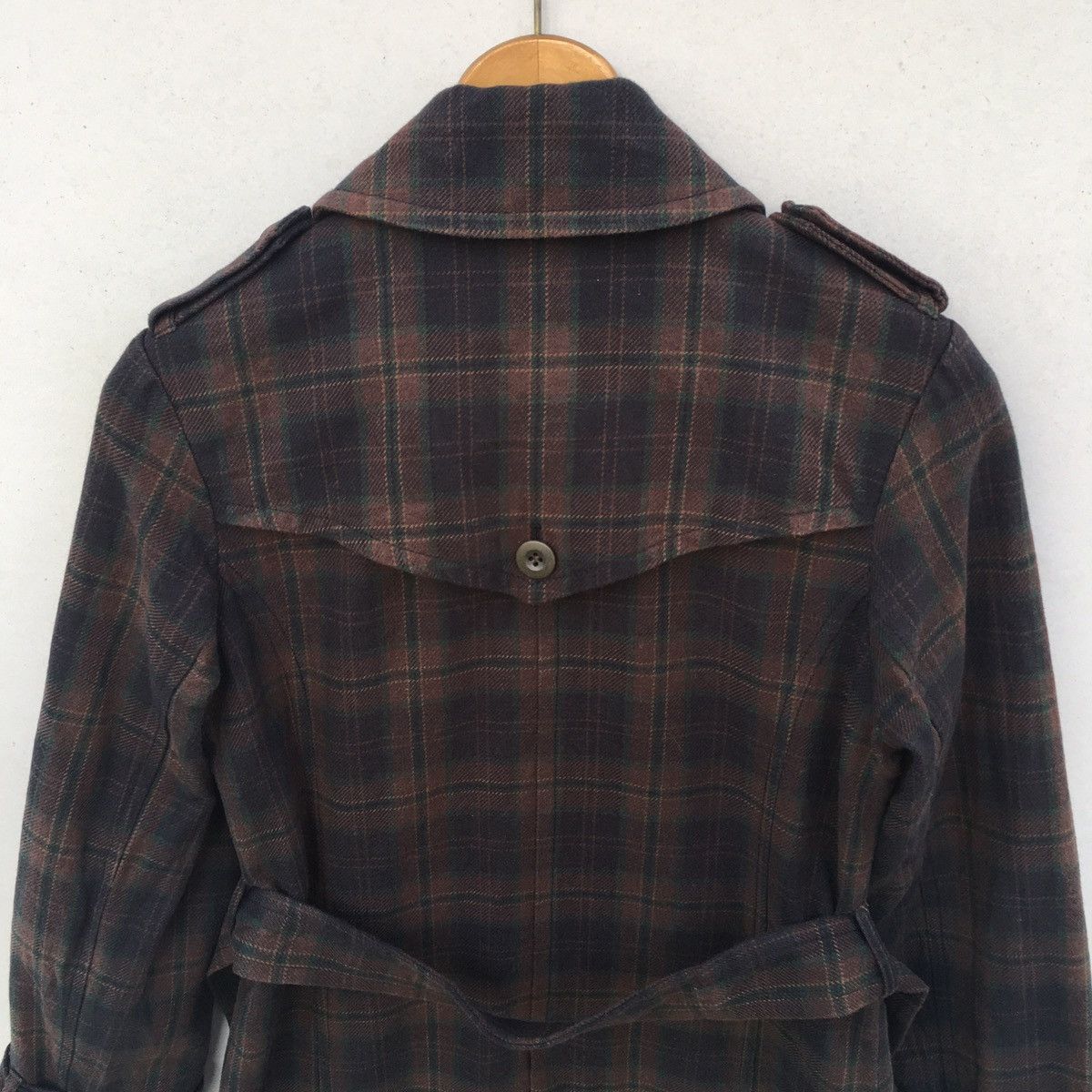 Designer × Japanese Brand Tasse Tasse Double Breast Plaid Parka/Trench Coat Sz 2 Size US S / EU 44-46 / 1 - 13 Thumbnail