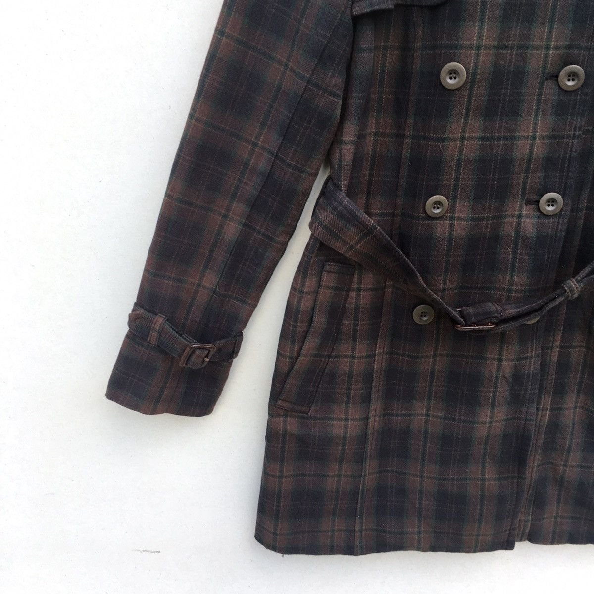 Designer × Japanese Brand Tasse Tasse Double Breast Plaid Parka/Trench Coat Sz 2 Size US S / EU 44-46 / 1 - 6 Thumbnail