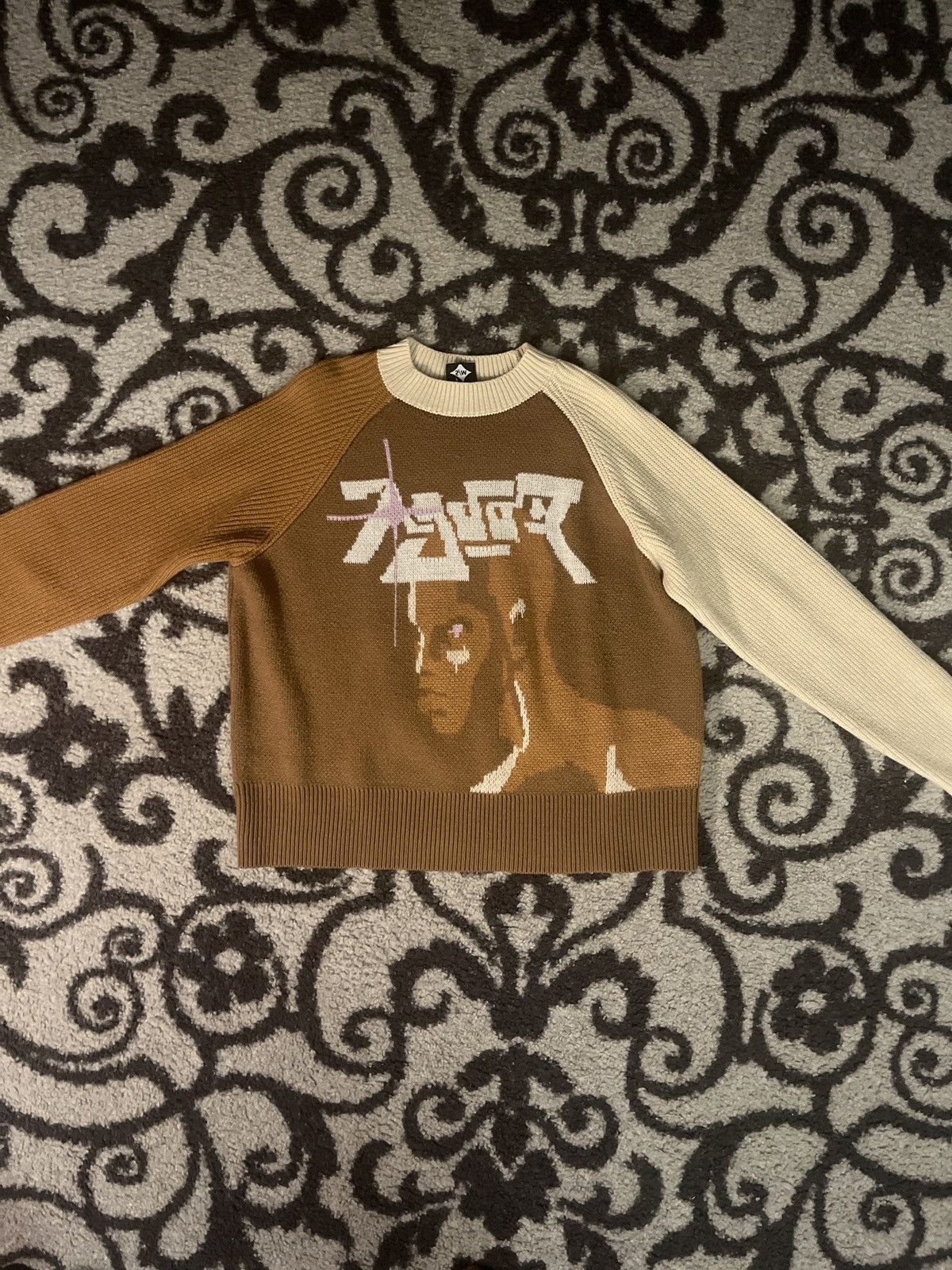 Ajaar World 3 color knit sweater.