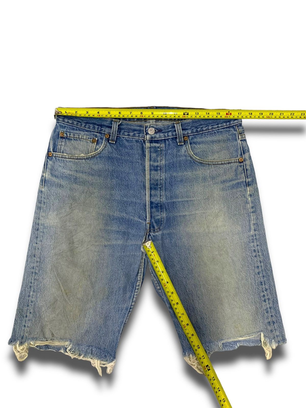 Levi's Vintage Clothing Vintage 90s Levis 501xx Distressed Jeans Size US 35 - 9 Thumbnail
