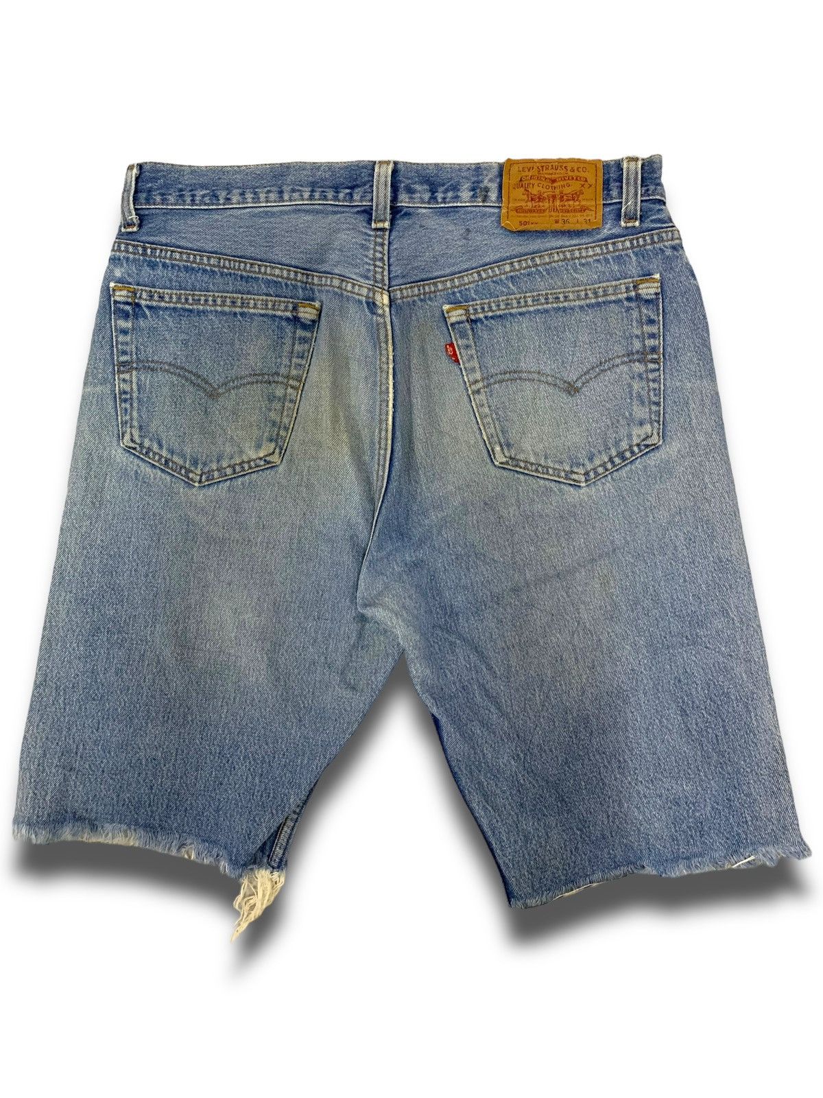 Levi's Vintage Clothing Vintage 90s Levis 501xx Distressed Jeans Size US 35 - 2 Thumbnail