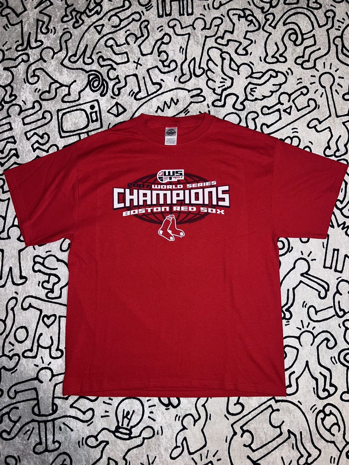 Vintage ish 2007 Boston Red Sox World Series Champions TSHIRT - M – Rad Max  Vintage