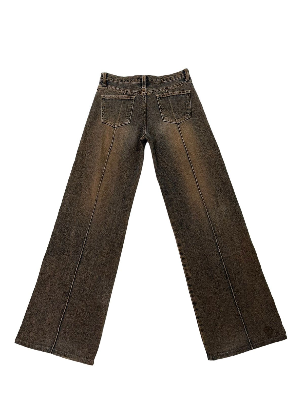 Japanese Brand Wide Leg Jeans Magic Square Mud Wash Like 2🟦4 Size US 28 / EU 44 - 11 Thumbnail