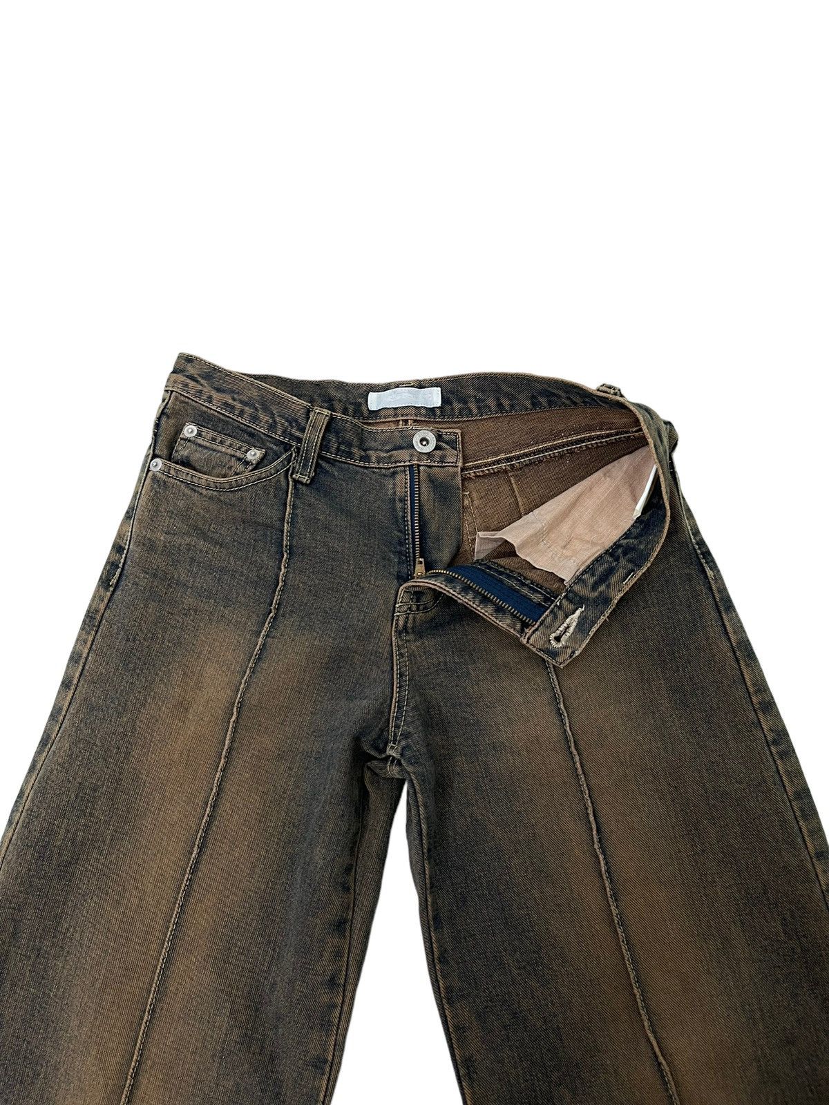 Japanese Brand Wide Leg Jeans Magic Square Mud Wash Like 2🟦4 Size US 28 / EU 44 - 10 Thumbnail
