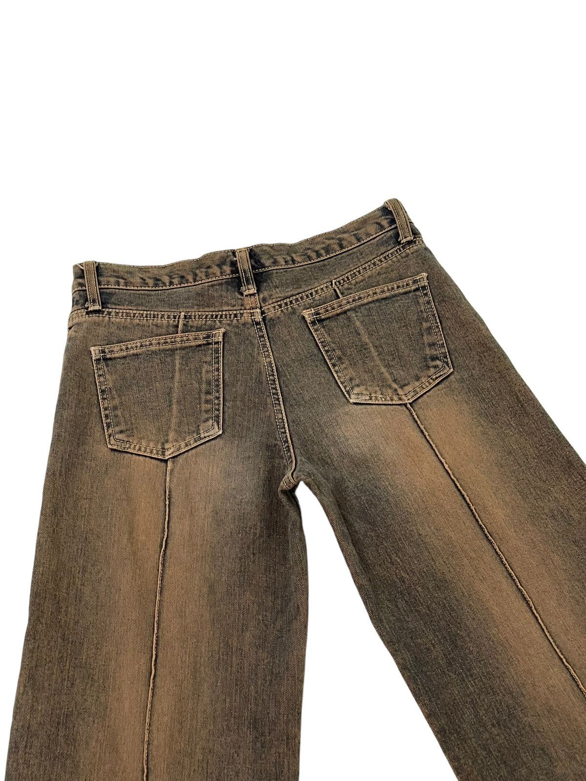 Japanese Brand Wide Leg Jeans Magic Square Mud Wash Like 2🟦4 Size US 28 / EU 44 - 18 Thumbnail
