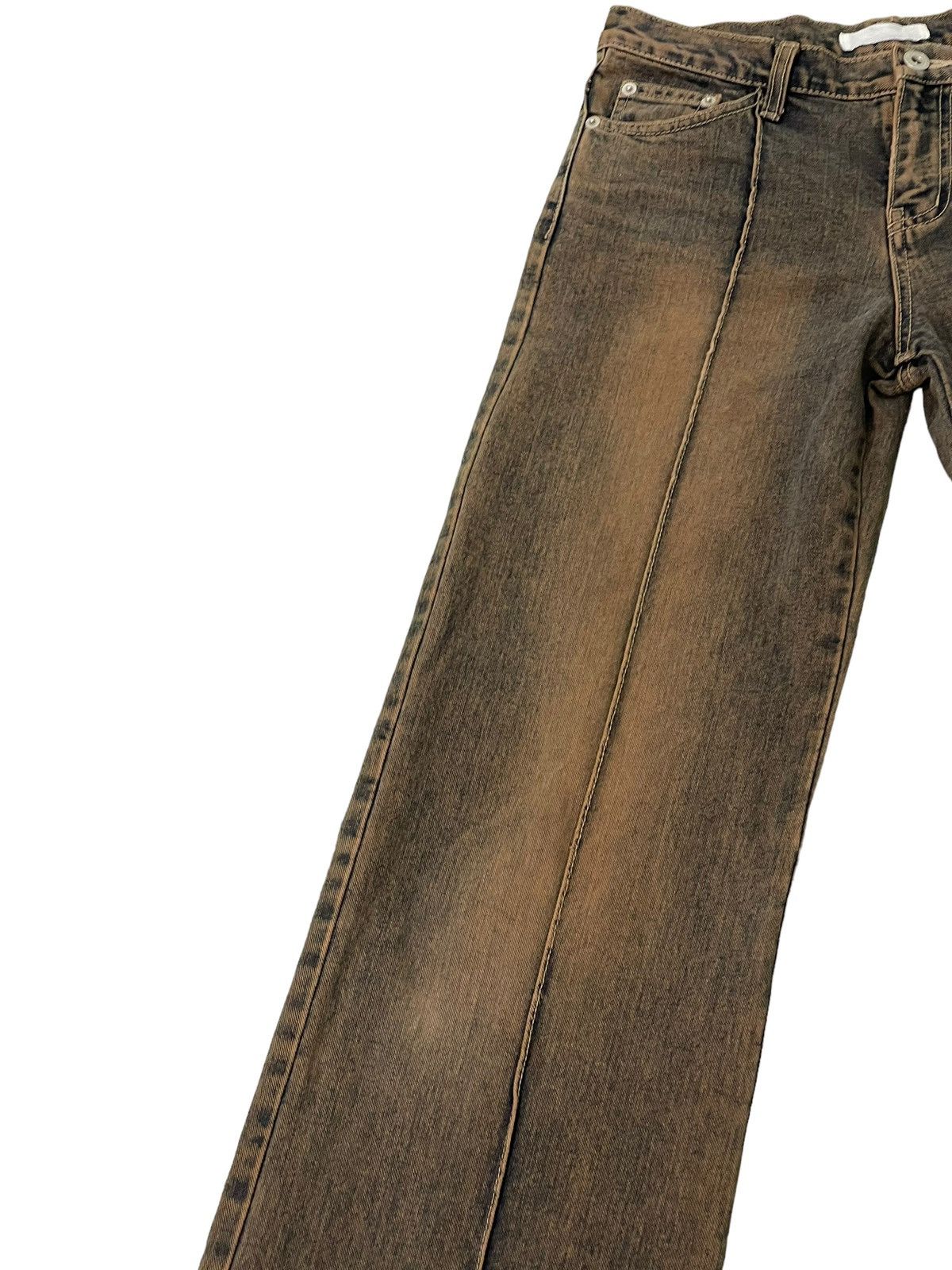 Japanese Brand Wide Leg Jeans Magic Square Mud Wash Like 2🟦4 Size US 28 / EU 44 - 6 Thumbnail
