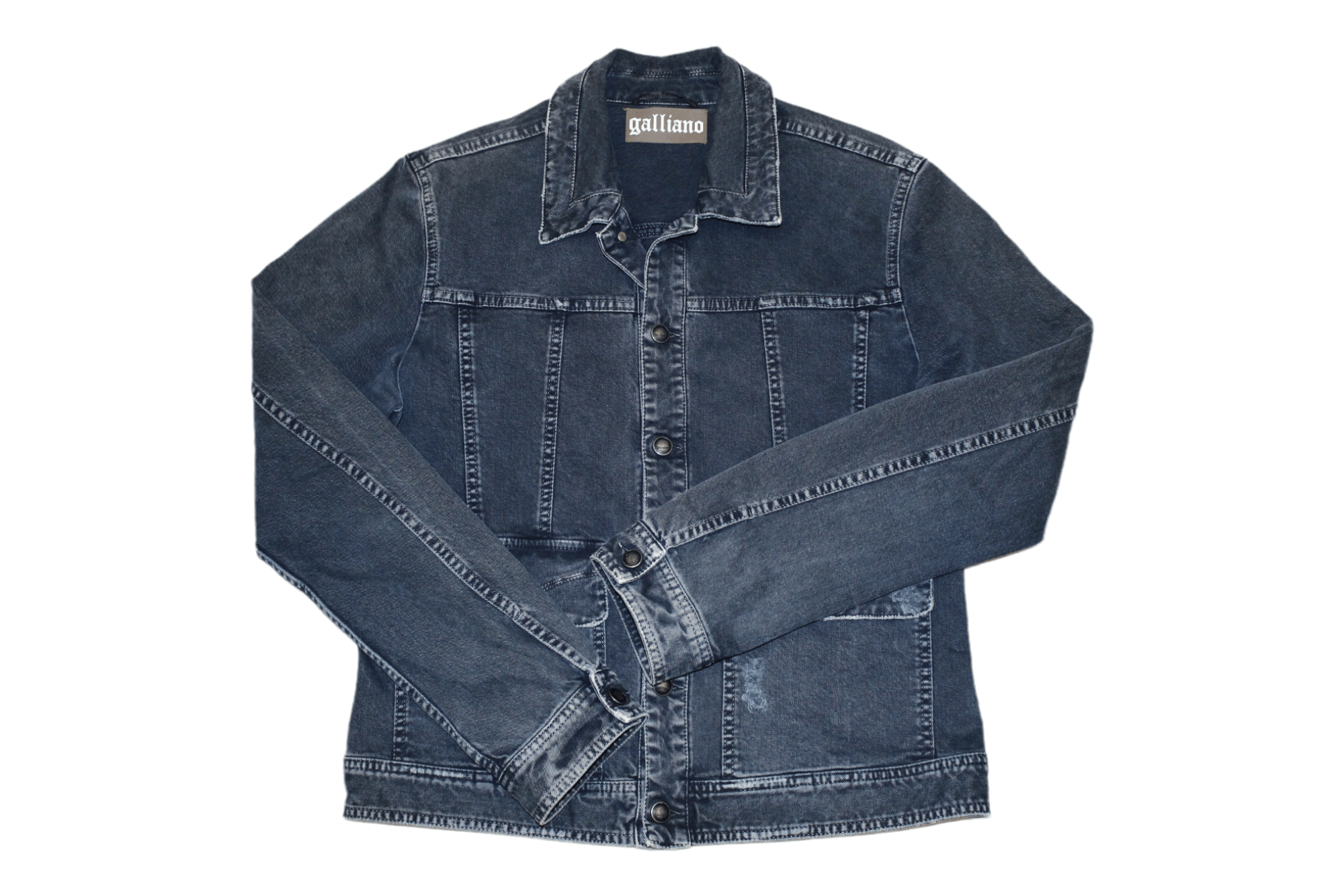 John Galliano John Galliano Distressed Design Denim Indigo Jacket Size US L / EU 52-54 / 3 - 1 Thumbnail