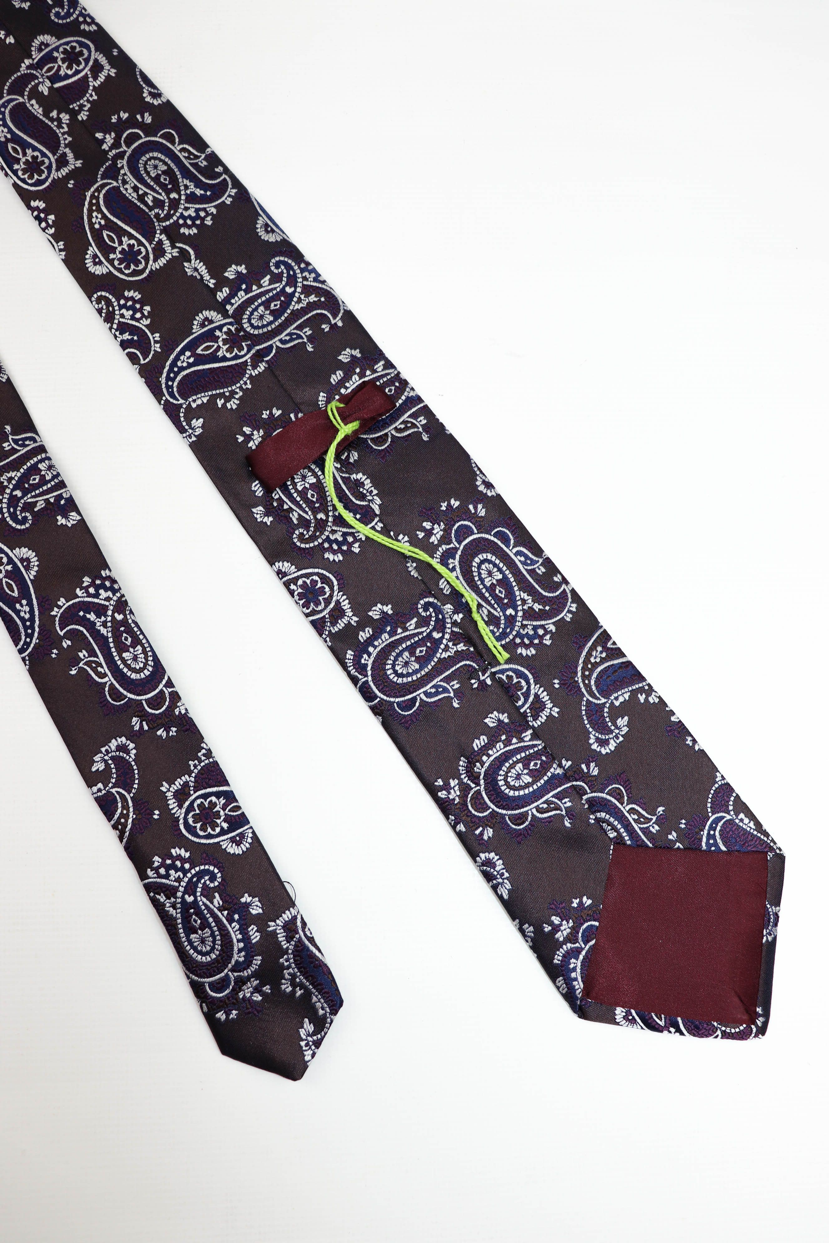 Etro ETRO Milano Brown Purple Embro Paisley Pattern Silk Tie Size ONE SIZE - 3 Thumbnail