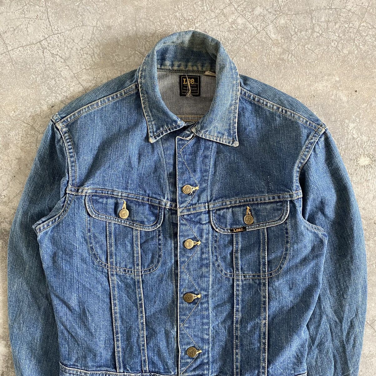 image of Vintage 70’S Lee 220J Sanforized Westerner Denim Jacket in Blue Denim, Men's (Size Medium)