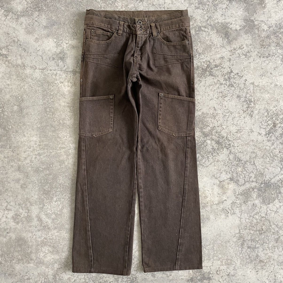 image of Semantic Design Double Waist Denim in Dark Brown, Men's (Size 31)