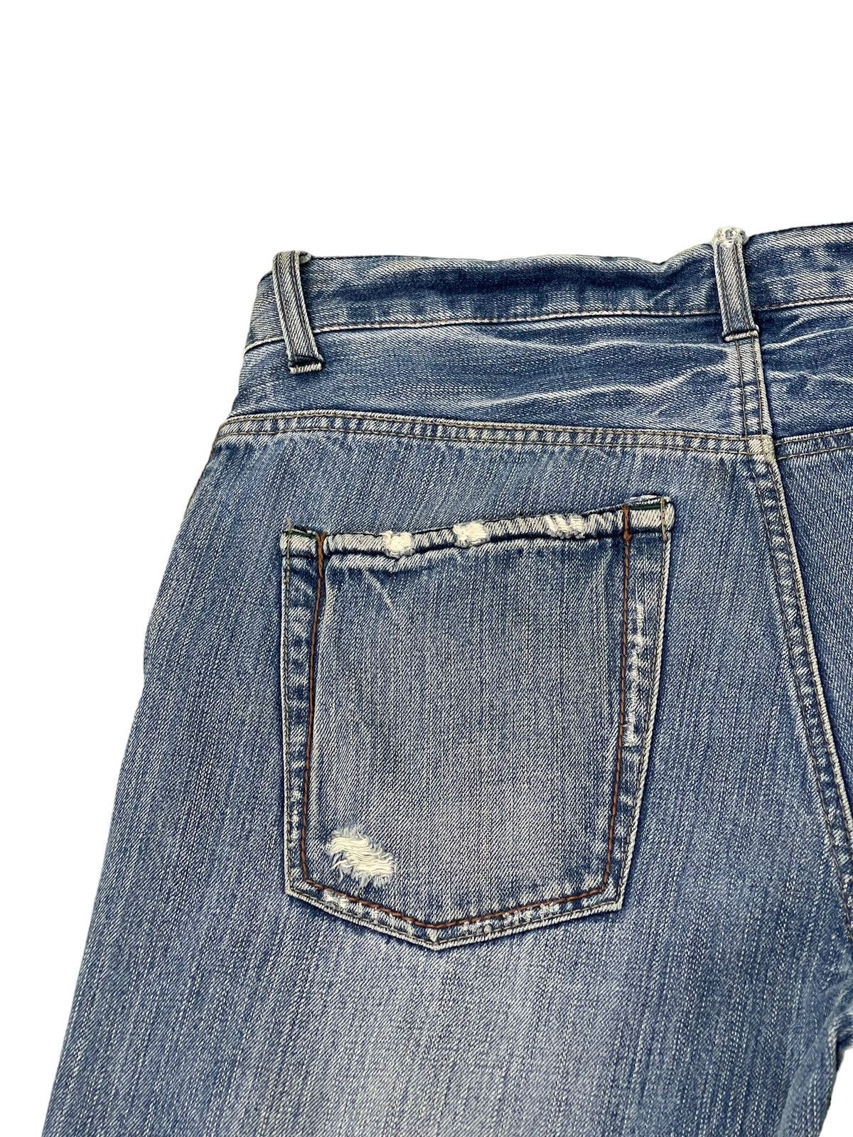 Japanese Brand Embroydery Native Jeans Global Work Distress Regular 2🟦4 Size US 33 - 20 Thumbnail