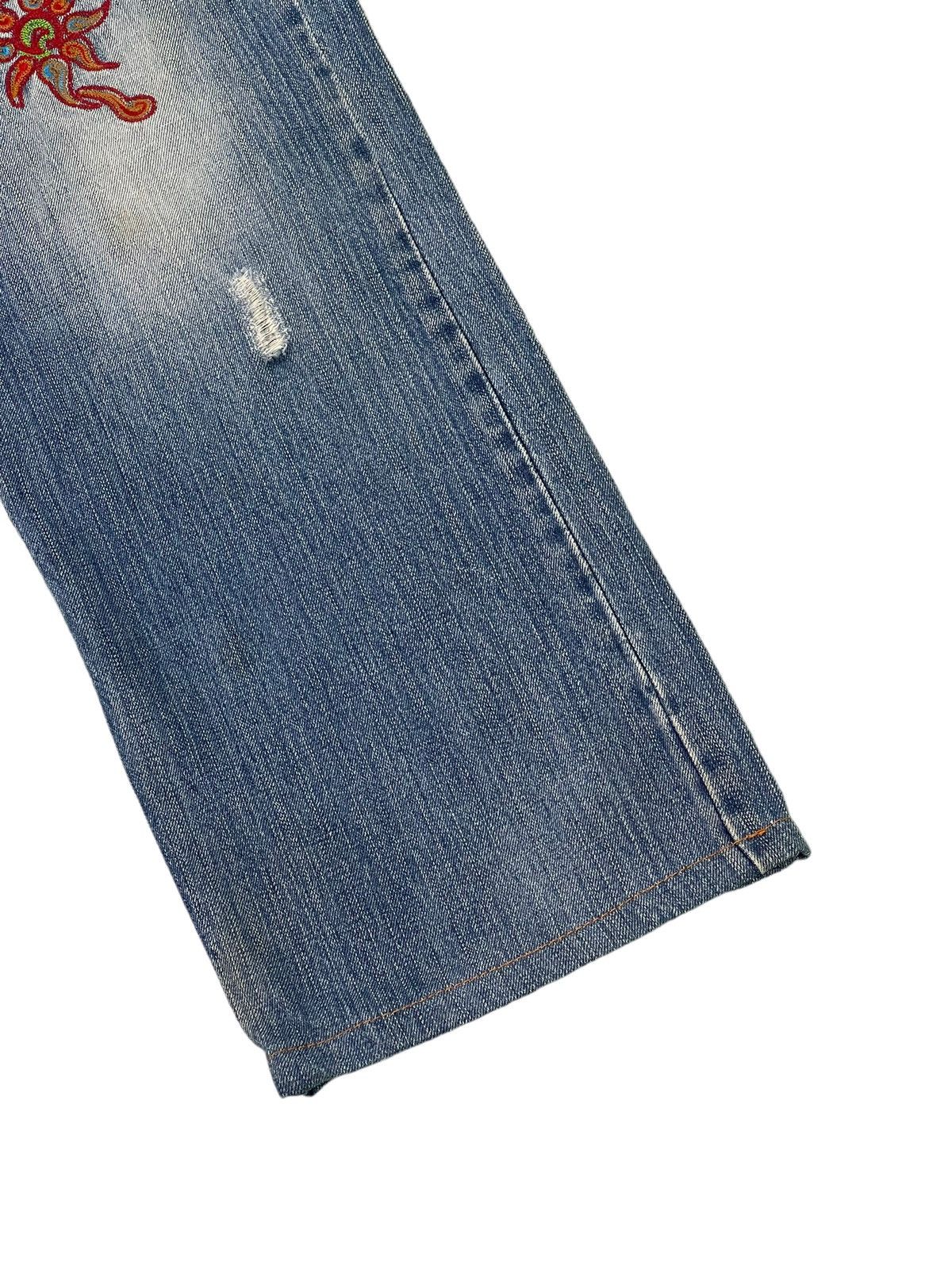 Japanese Brand Embroydery Native Jeans Global Work Distress Regular 2🟦4 Size US 33 - 4 Thumbnail