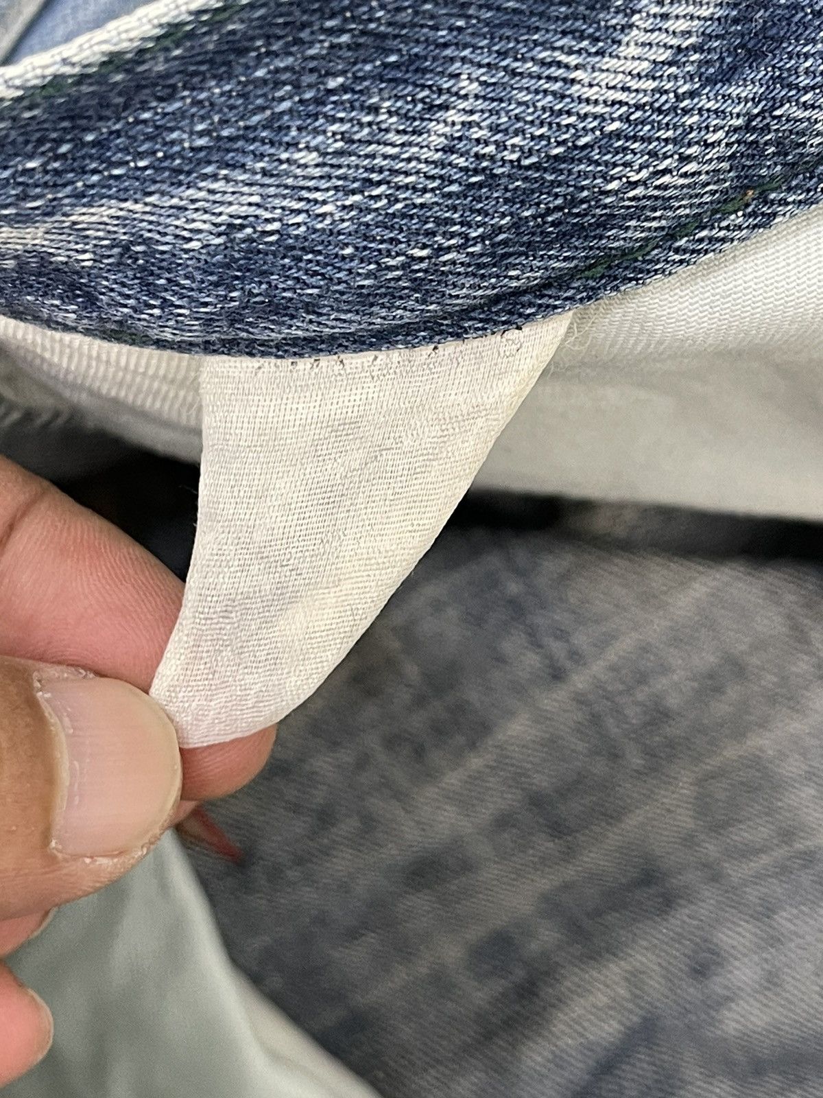 Japanese Brand Embroydery Native Jeans Global Work Distress Regular 2🟦4 Size US 33 - 23 Thumbnail