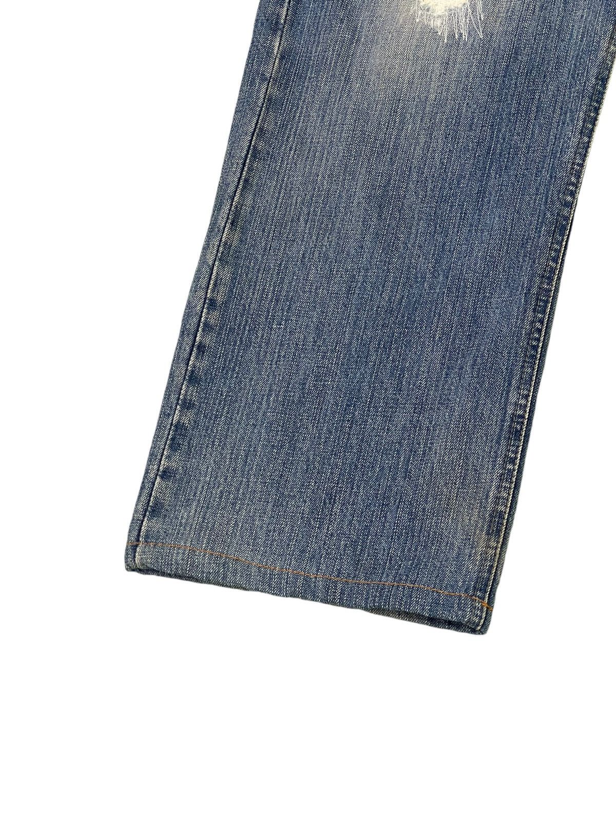Japanese Brand Embroydery Native Jeans Global Work Distress Regular 2🟦4 Size US 33 - 5 Thumbnail