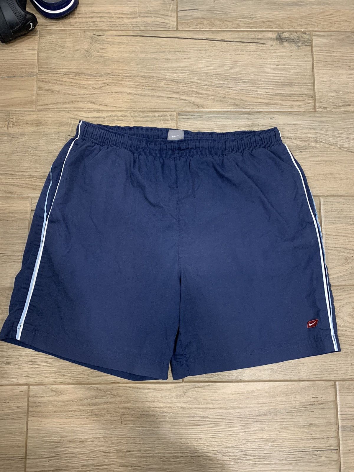 Nike × Vintage 90s Nike vintage Nylon Shorts Swoosh size XL Size US 44 / EU 60 - 1 Thumbnail