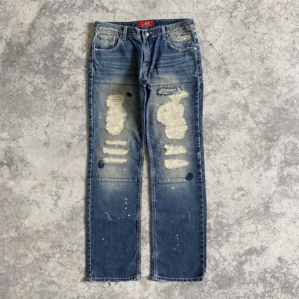Indian Motorcycle Vintage Indian Motorcycle Distressed Denim Size US 32 / EU 48 - 1 Thumbnail