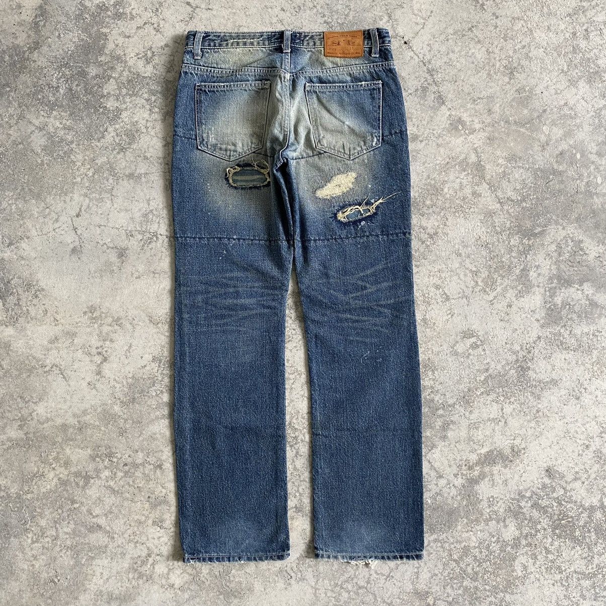 Indian Motorcycle Vintage Indian Motorcycle Distressed Denim Size US 32 / EU 48 - 12 Thumbnail