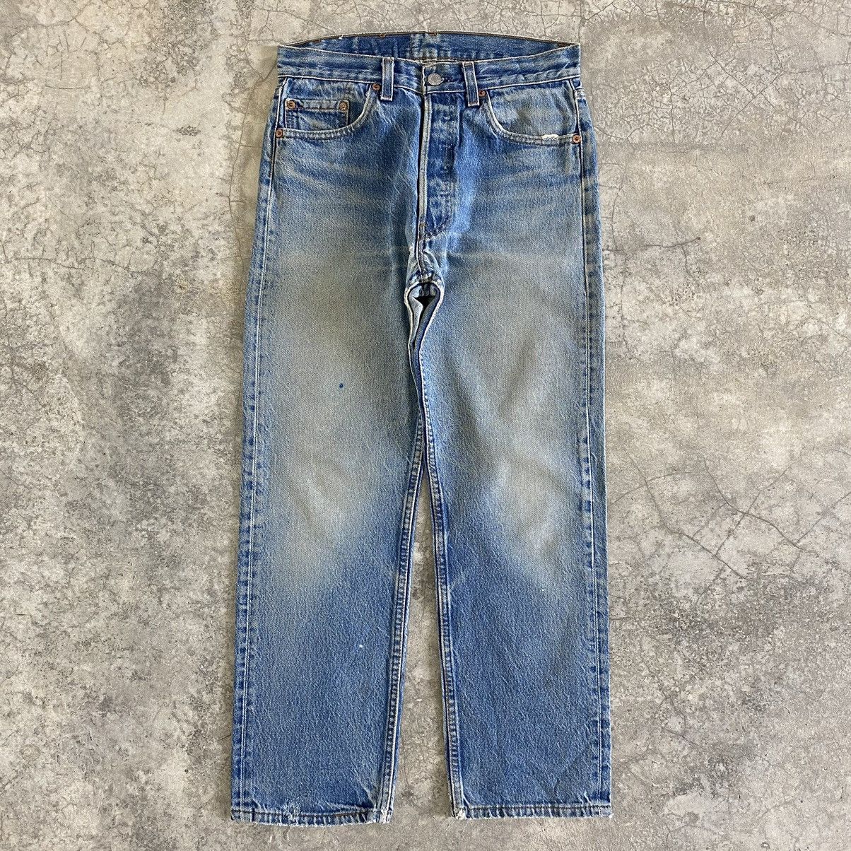 Levi's Vintage 90's Levi's 501 Faded Stonewashed Denim Jeans Size US 29 - 1 Thumbnail