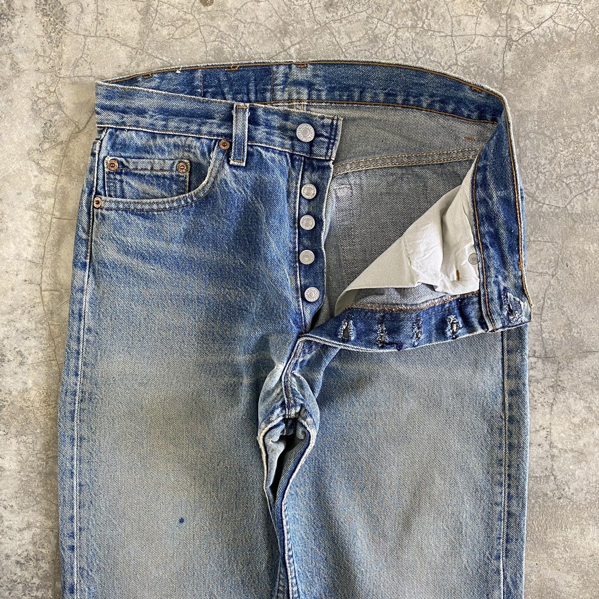 Levi's Vintage 90's Levi's 501 Faded Stonewashed Denim Jeans Size US 29 - 8 Thumbnail