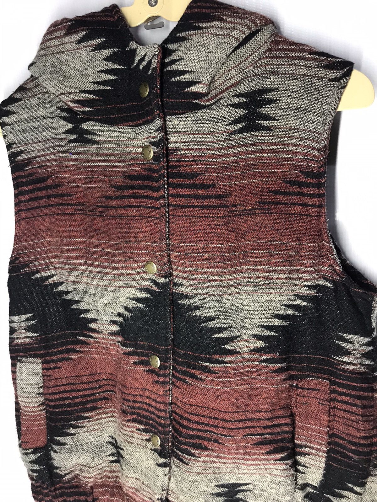 Native Navajo style sleeveless snap button hoodie by our property Size US S / EU 44-46 / 1 - 6 Thumbnail