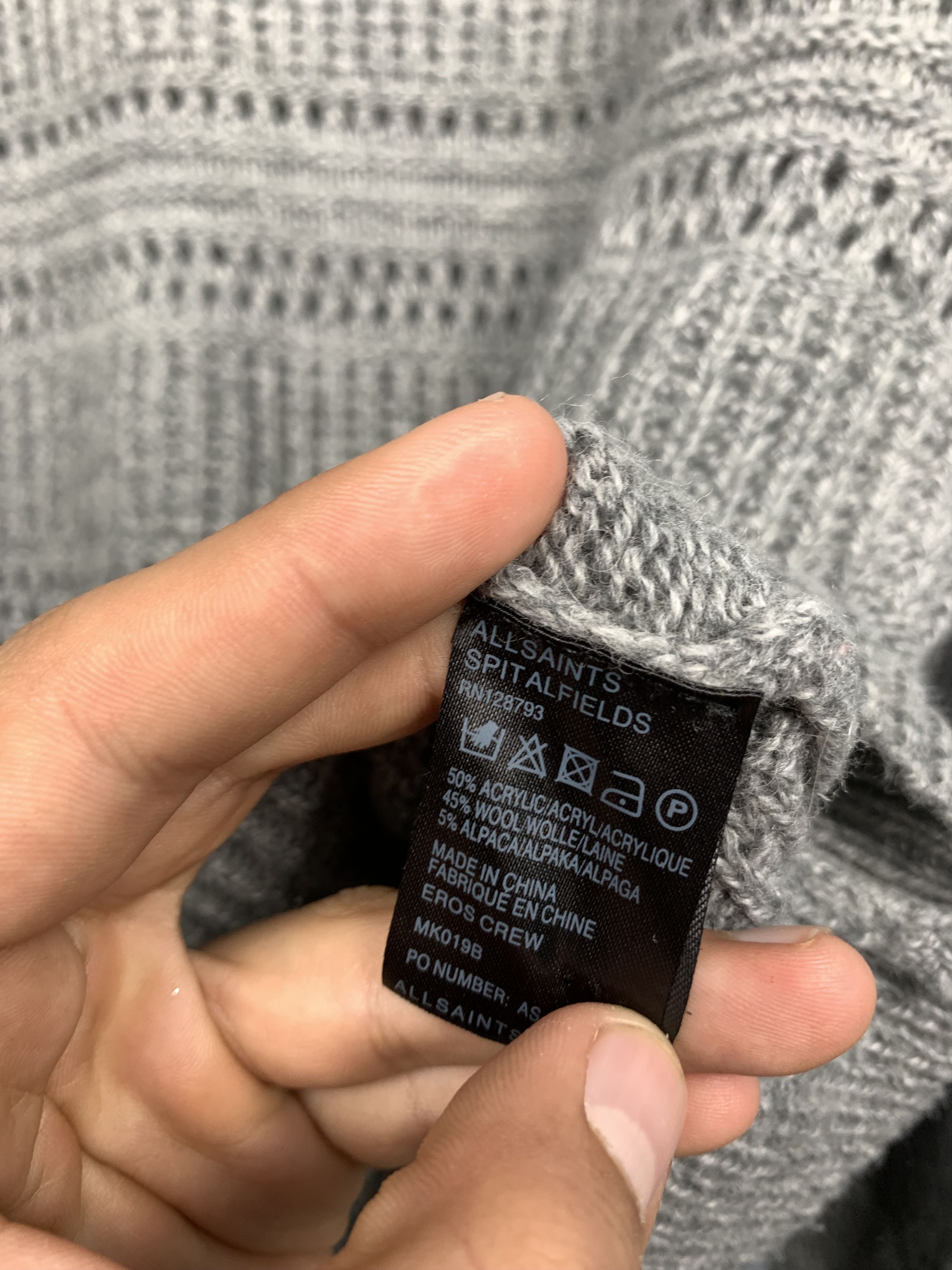 Allsaints Allsaints Vintage Mens Wool Knit Ribbed Sweater Y2K Size US S / EU 44-46 / 1 - 5 Thumbnail