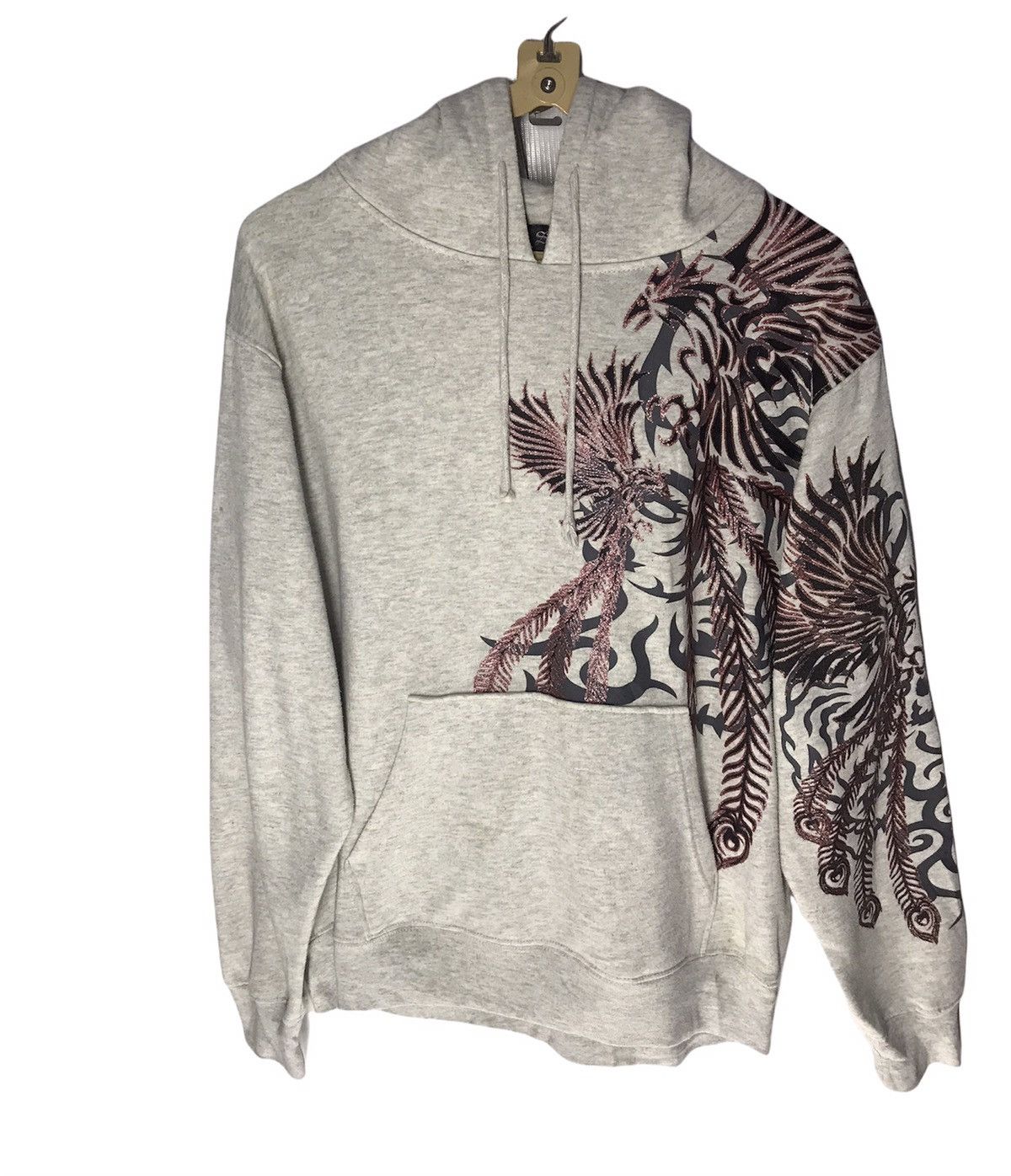 Hoodie pullover Phoenix bird printed overprint by selestana
