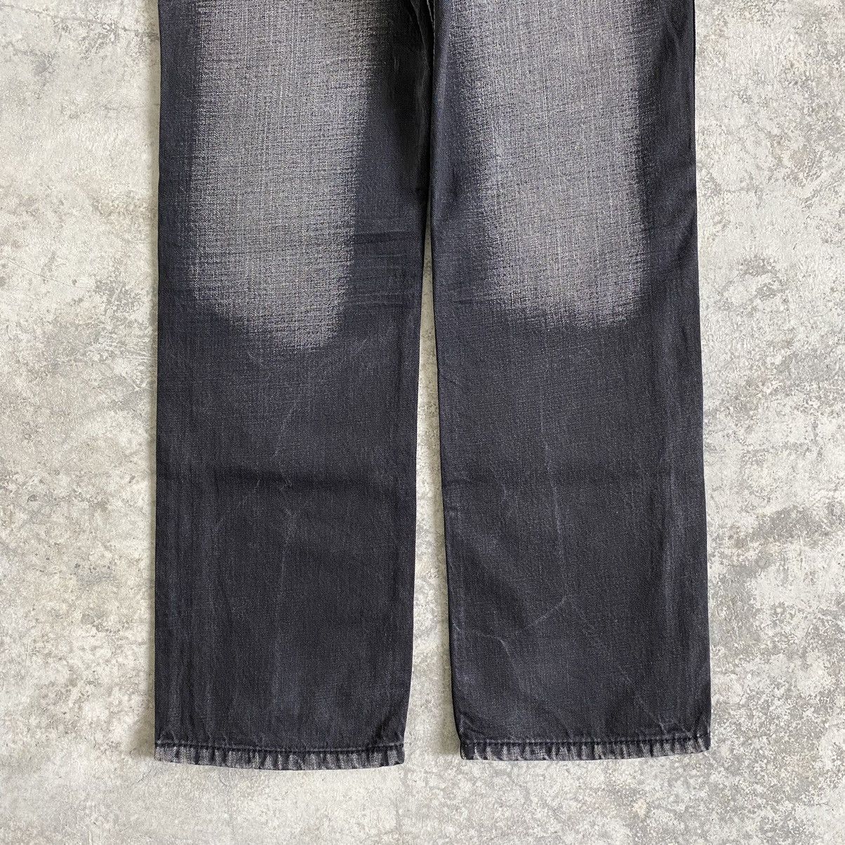 Ecko Unltd. 2000's Y2K Karl Kani Washed Black Wide Baggy Denim Jeans Size US 34 / EU 50 - 14 Thumbnail