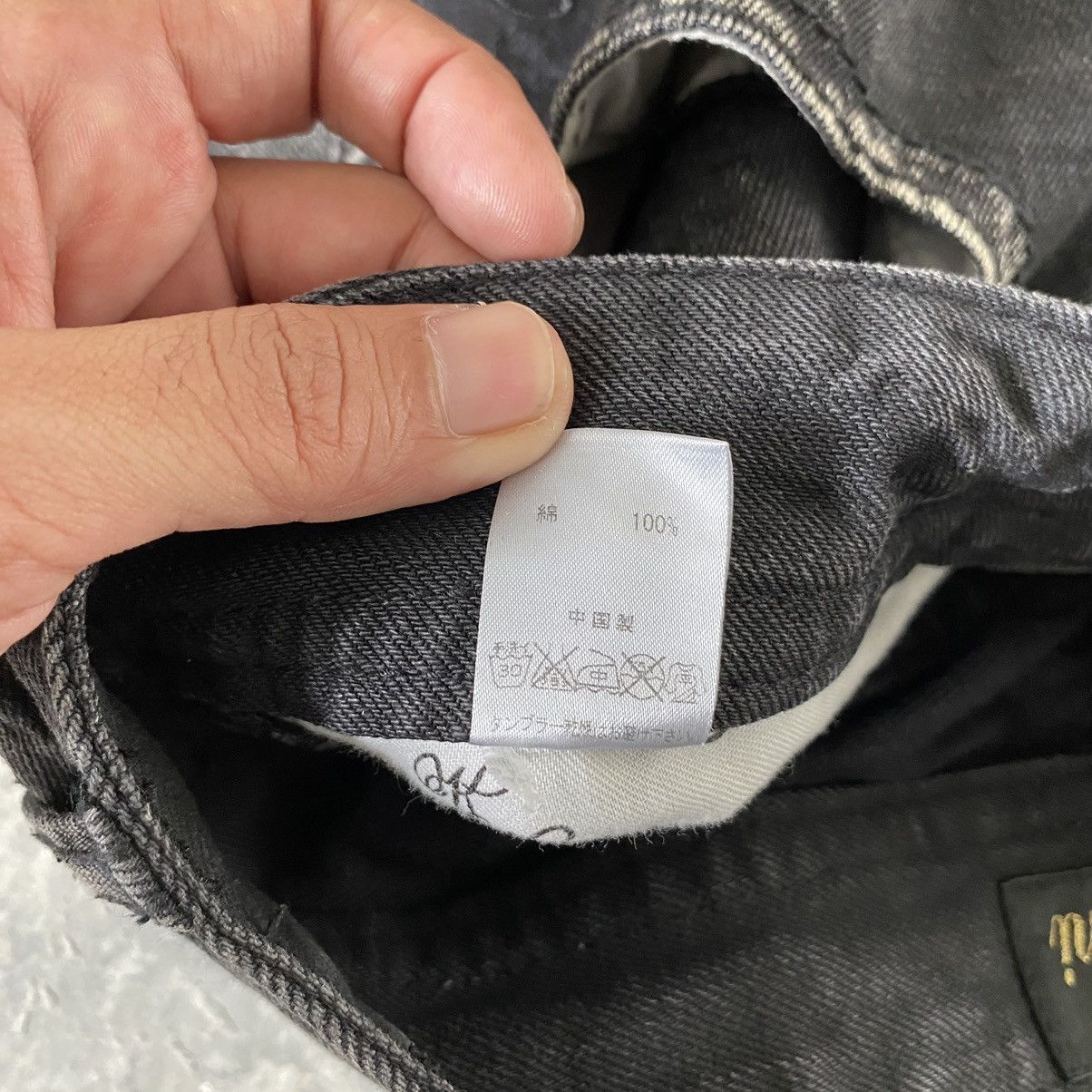 Ecko Unltd. 2000's Y2K Karl Kani Washed Black Wide Baggy Denim Jeans Size US 34 / EU 50 - 20 Thumbnail