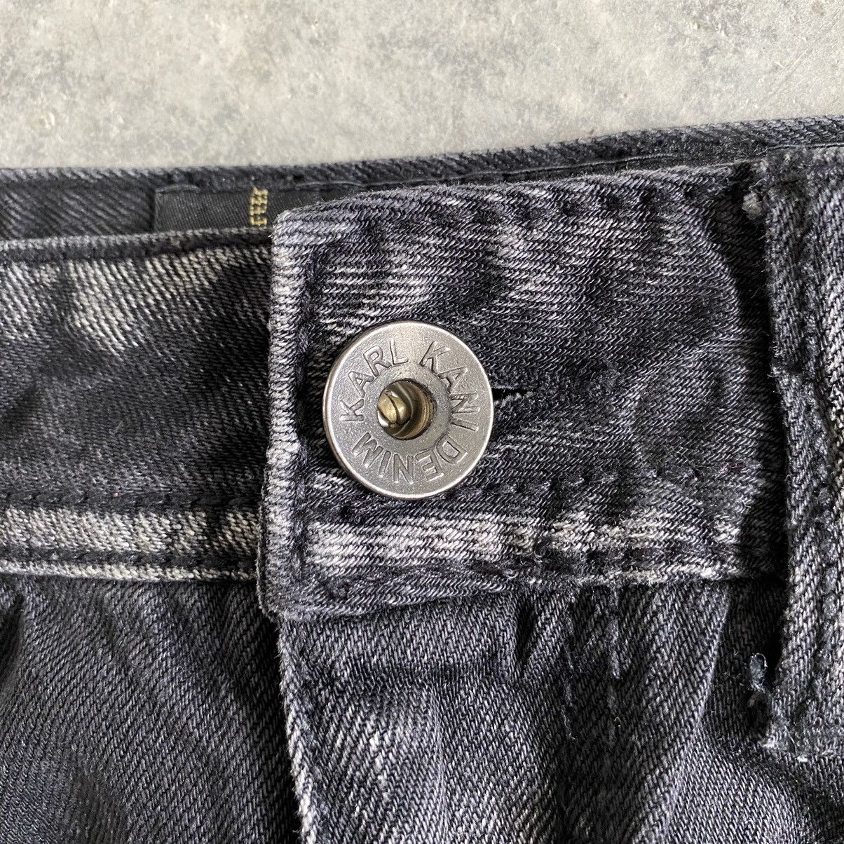 Ecko Unltd. 2000's Y2K Karl Kani Washed Black Wide Baggy Denim Jeans Size US 34 / EU 50 - 7 Thumbnail