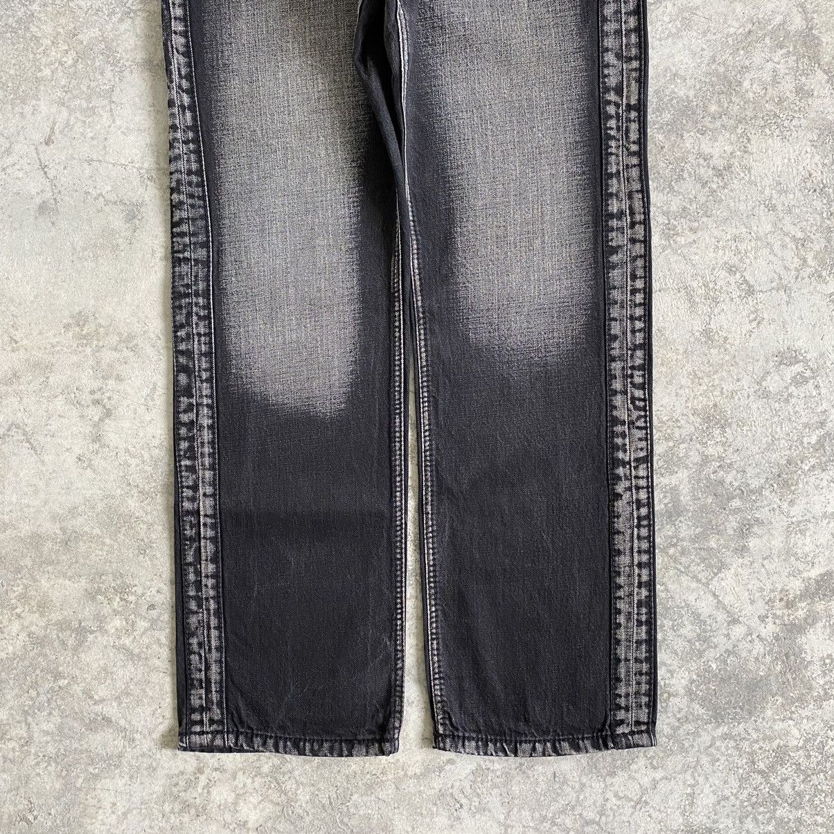 Ecko Unltd. 2000's Y2K Karl Kani Washed Black Wide Baggy Denim Jeans Size US 34 / EU 50 - 3 Thumbnail