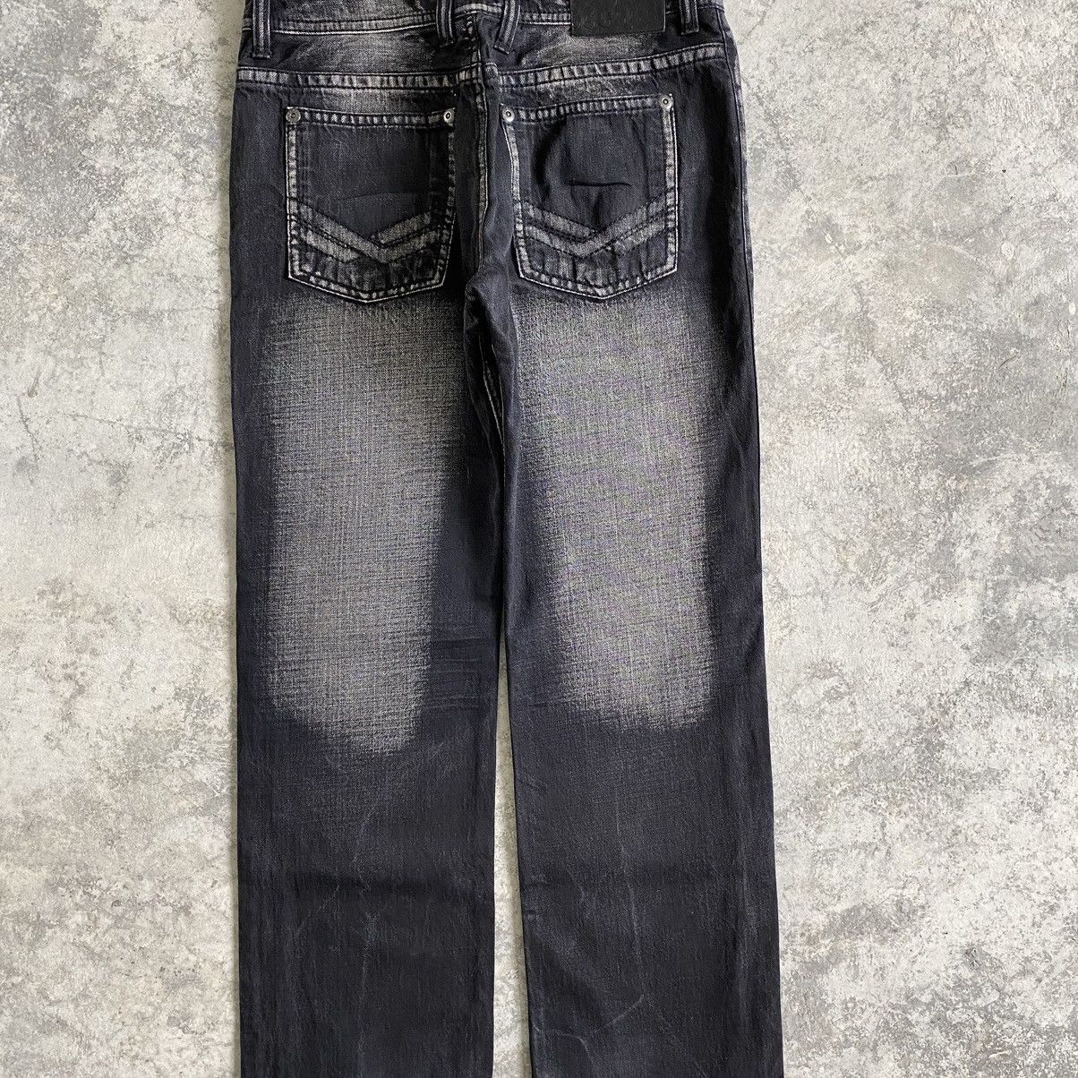 Ecko Unltd. 2000's Y2K Karl Kani Washed Black Wide Baggy Denim Jeans Size US 34 / EU 50 - 15 Thumbnail