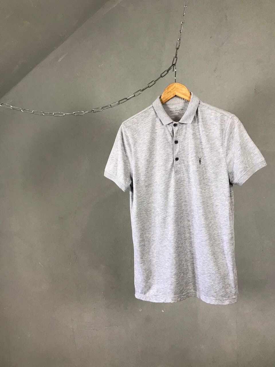 Other Allsaints Luxury Streetwear Gray Polo Tee Size US M / EU 48-50 / 2 - 1 Thumbnail