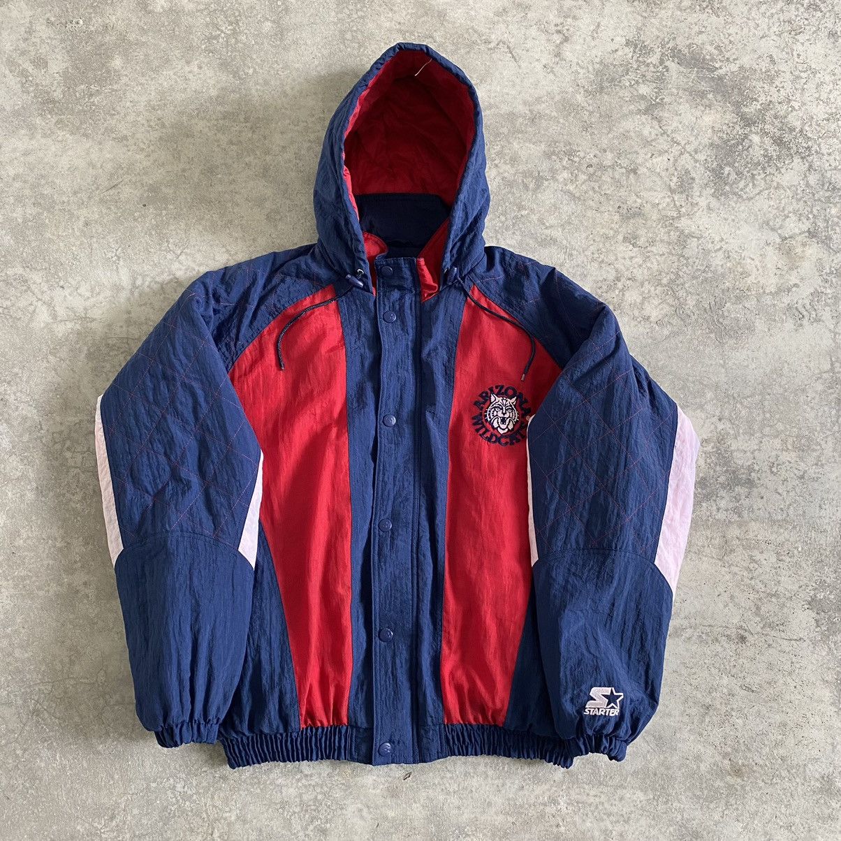 image of Vintage 90's Arizona Wildcats Nfl Dirty Parkas Jacket, Men's (Size Large)