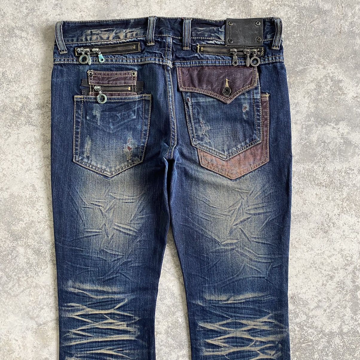 semanticdesign Semantic Design Japan Distressed Flared Mud Jeans Size US 33 - 13 Thumbnail
