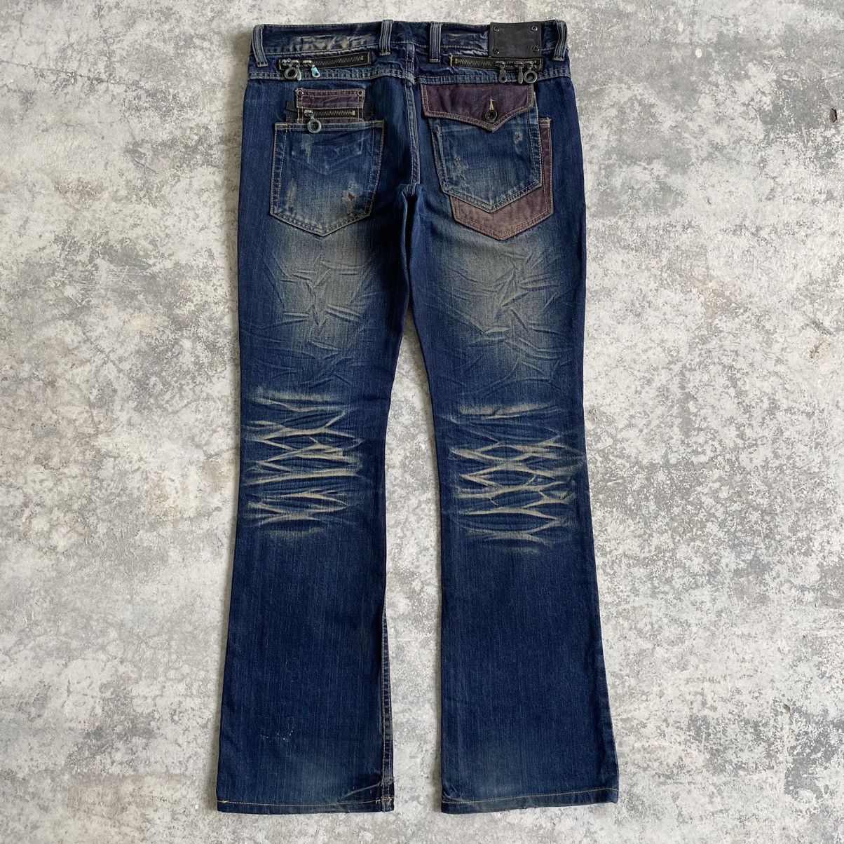 semanticdesign Semantic Design Japan Distressed Flared Mud Jeans Size US 33 - 11 Thumbnail