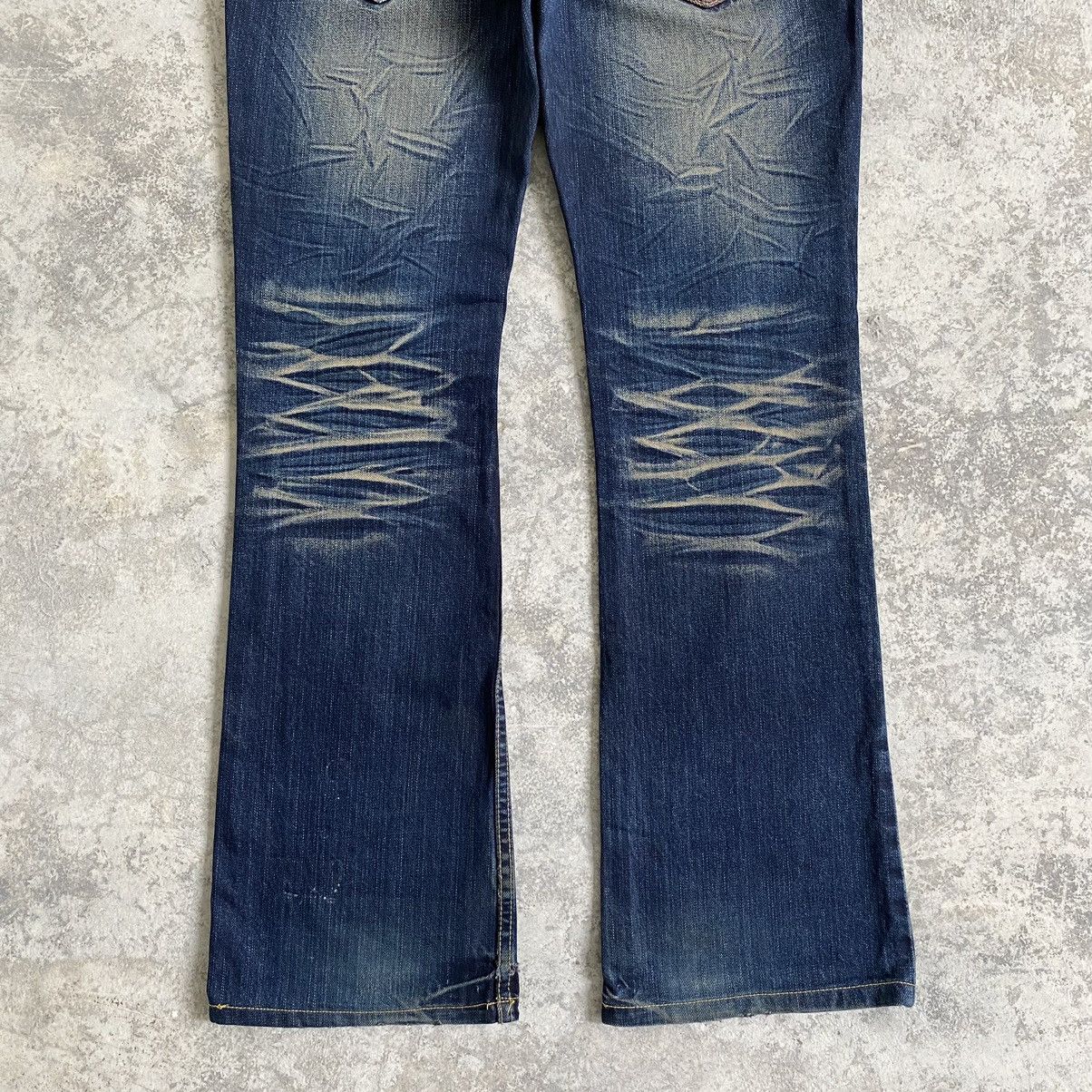 semanticdesign Semantic Design Japan Distressed Flared Mud Jeans Size US 33 - 12 Thumbnail