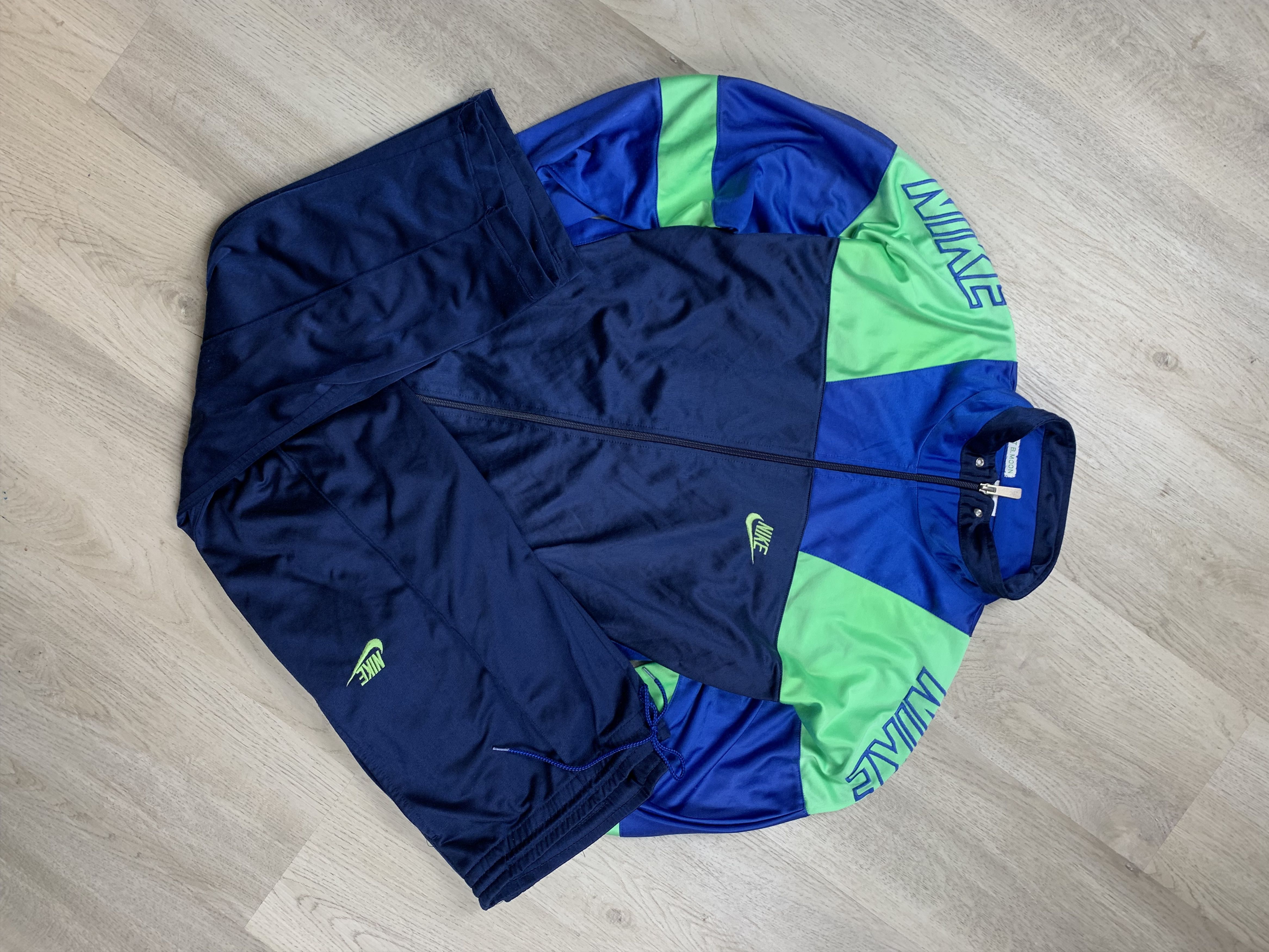 Nike Nike Vintage Mens Track Suit Jacket + Pants Drill Size US 32 / EU 48 - 3 Thumbnail