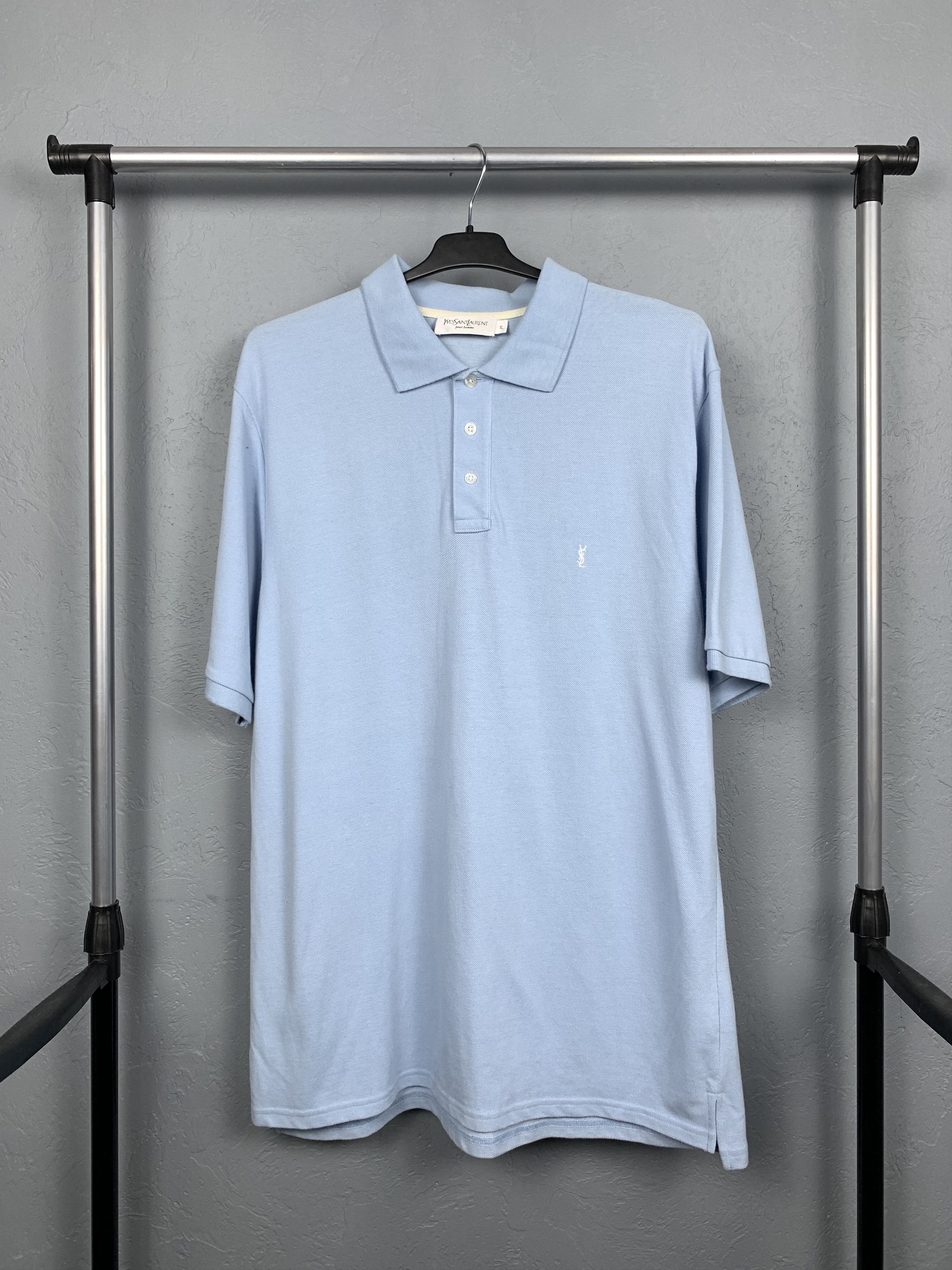 Yves Saint Laurent Yves Saint Laurent YSL Logo Mens Polo Shirt Size US L / EU 52-54 / 3 - 1 Thumbnail